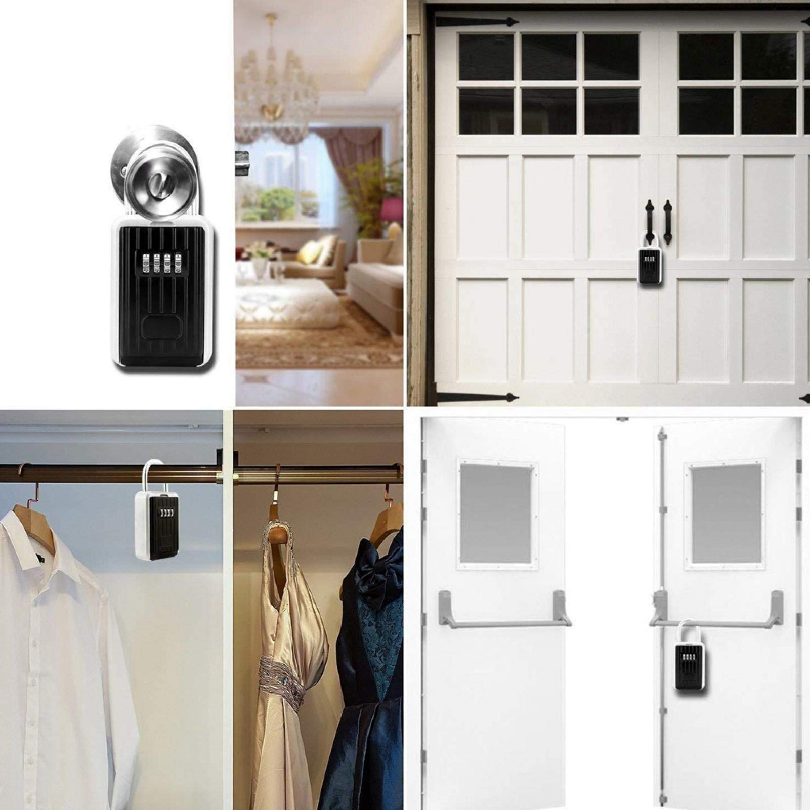 3.5 x 1.8 x 7.1 Inch Heavy Duty Aluminum Alloy Key Lock Box - Secure Password Protected Key Storage for Home, Office, Garage & Outdoor Use