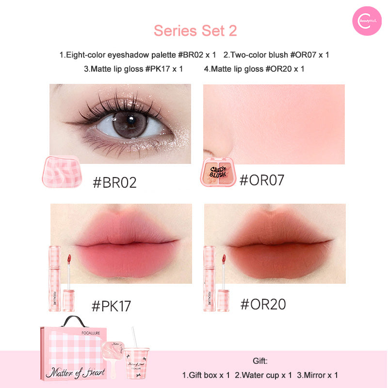 FOCALLURE Secret Thoughts Makeup Gift Set - Premium Cosmetics Kit for Eyeshadow, Lipstick & Blush | Perfect for Valentine's Day, Birthday Gifts & Makeup Lovers