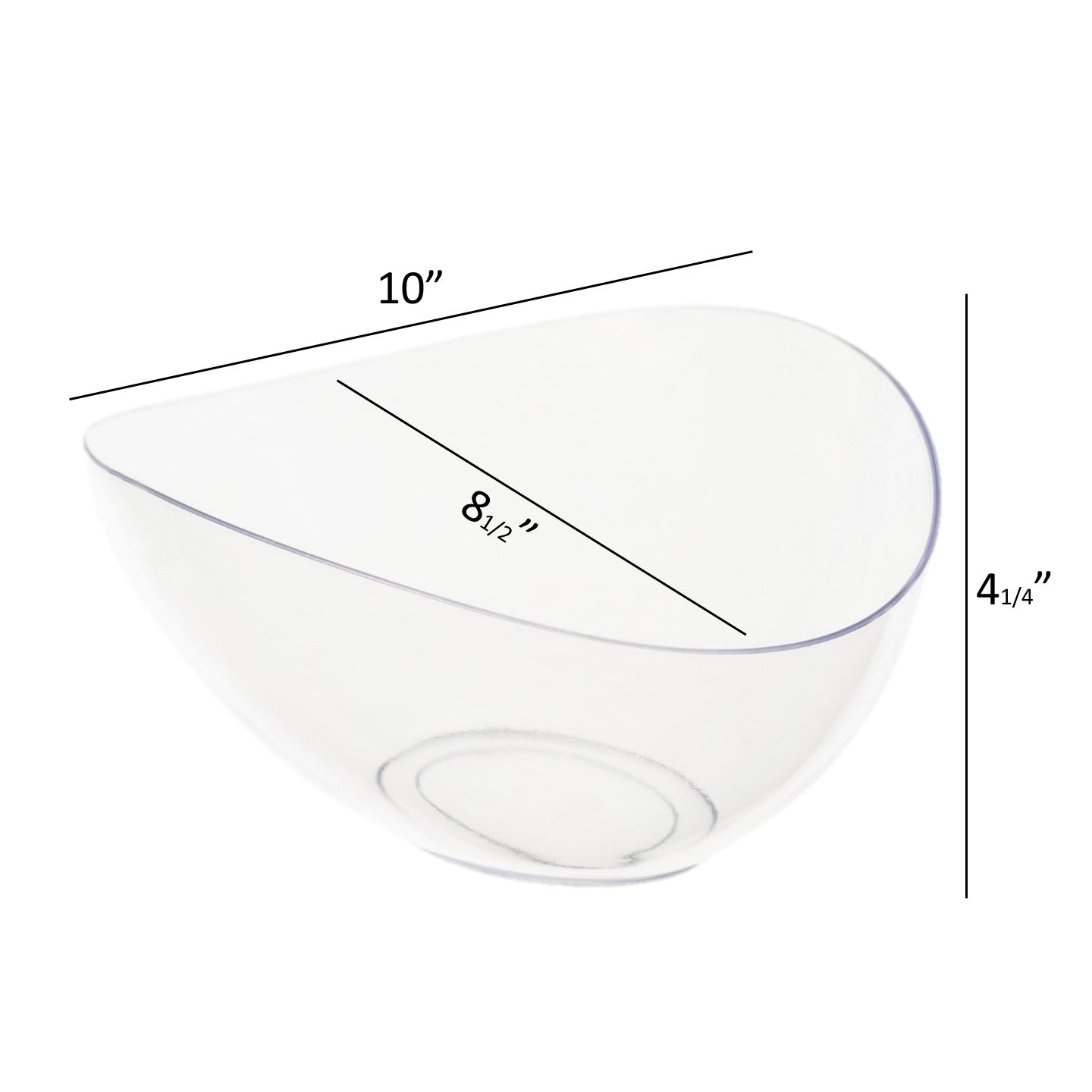 64 Oz Clear Plastic Large Snack Serving Bowl (5 Pack) - Perfect for Parties, Picnics, and Family Gatherings - BPA-Free, Durable & Reusable Serving Bowls for Chips, Popcorn, Fruits & More