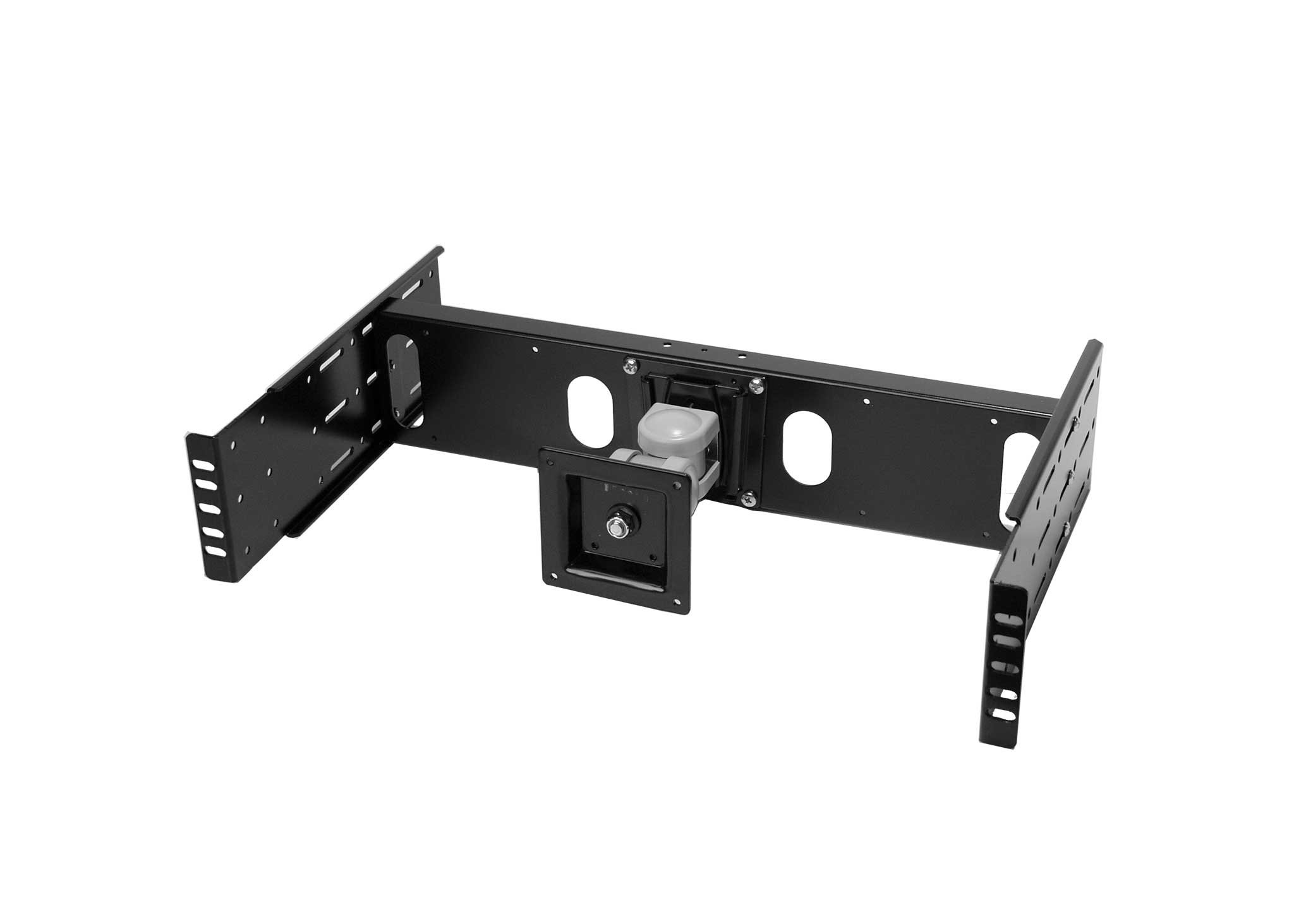 RLCD-FRAME2BK12K1 VESA LCD Monitor/TV Rackmount Adapter Kit - Compatible with 15-24 inch Screens & Intel NUC Mini PC - Fits 2/4 Post 19