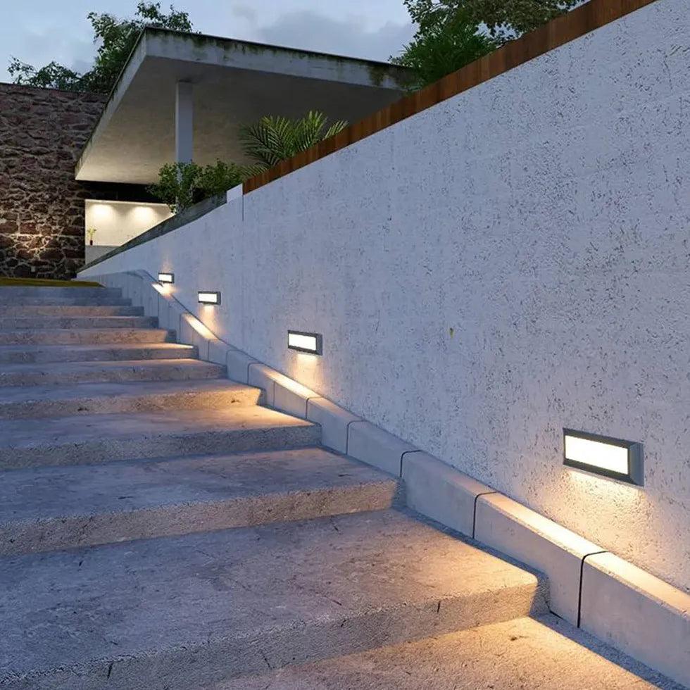 Waterproof Black Recessed Garden Wall Lights - Outdoor Landscape Lighting for Patio, Pathway, and Backyard Decoration