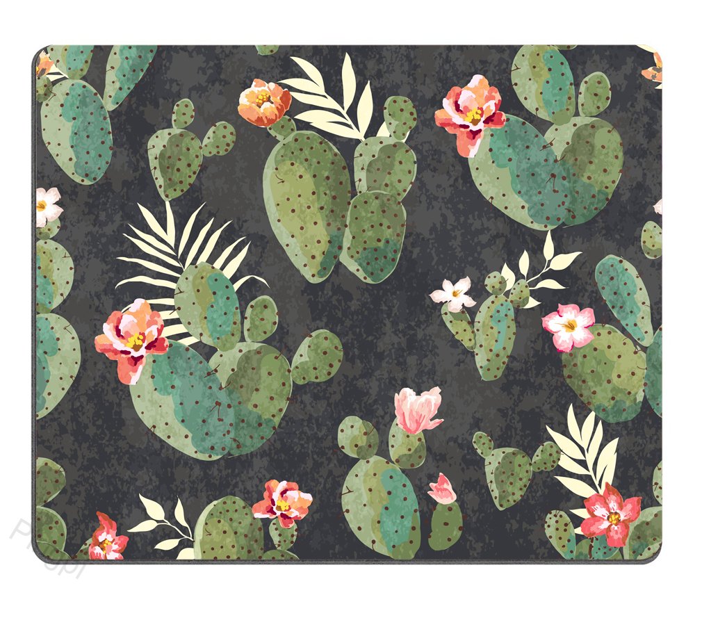 Custom Vintage Cactus Gaming Mouse Pad - Non-Slip Large Extended Mouse Mat for PC, Laptop, Office & Esports - Perfect for Gamers, Programmers & Graphic Designers