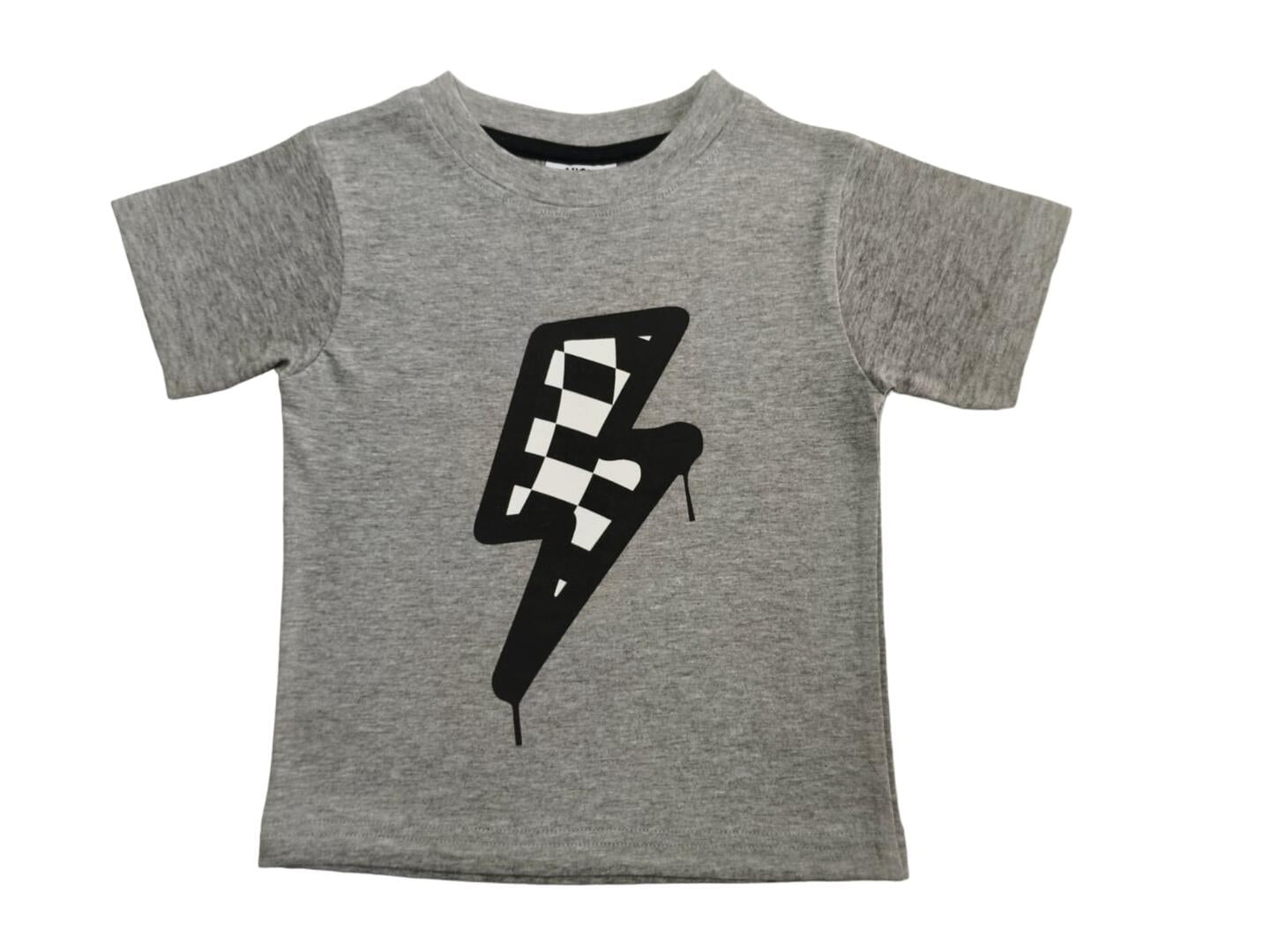 Mish Mish Surf Check T-Shirt for Men & Women - Heather Gray Cotton Tee - Casual Beachwear & Summer Outfits