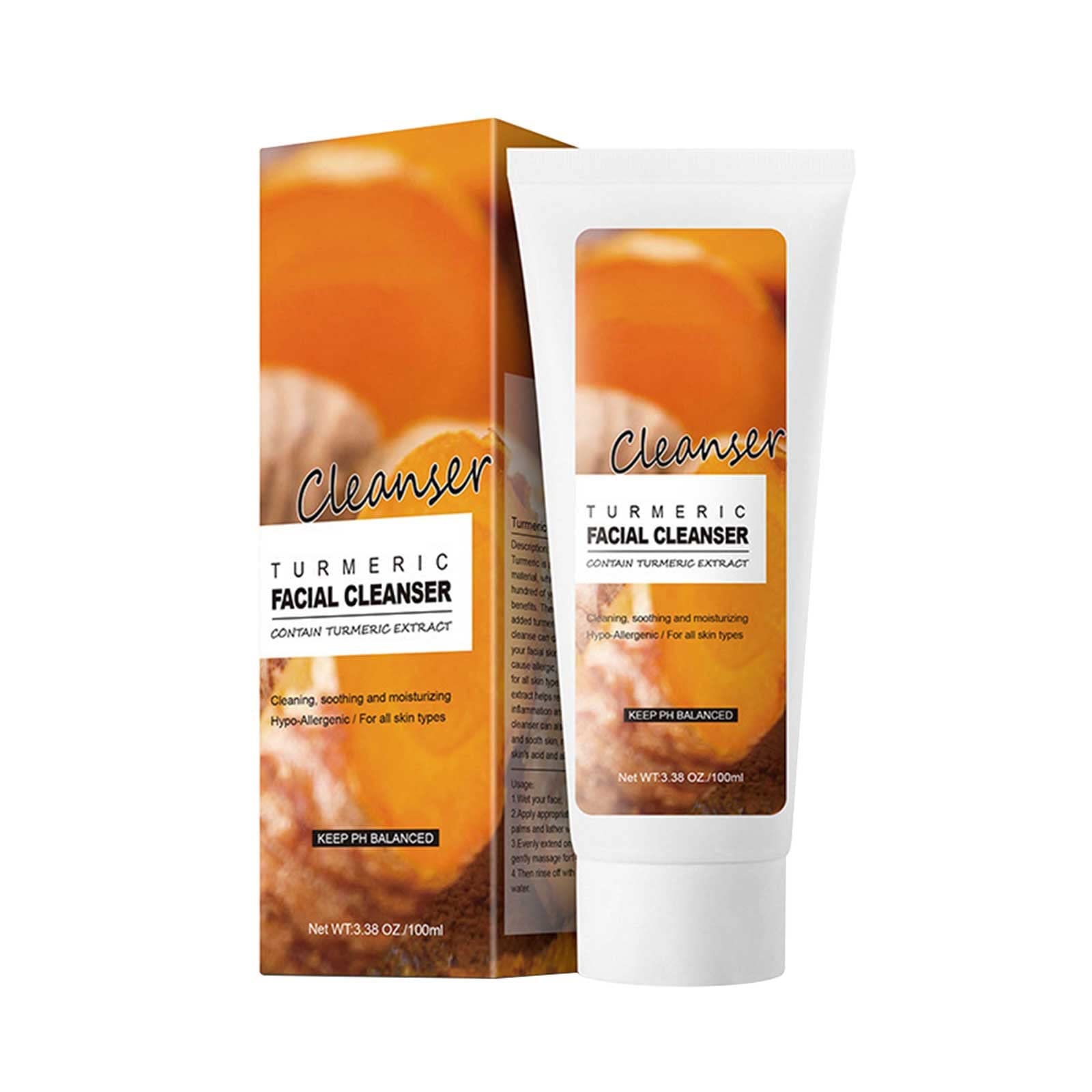 **Natural Anti-Aging Facial Cleanser - Exfoliating & Acne Spot Treatment, Compatible with Facial Massage Machines, Gentle Makeup Remover & Skin Brightening for Clear, Glowing Skin | Perfect for Daily Home Skincare Routine**