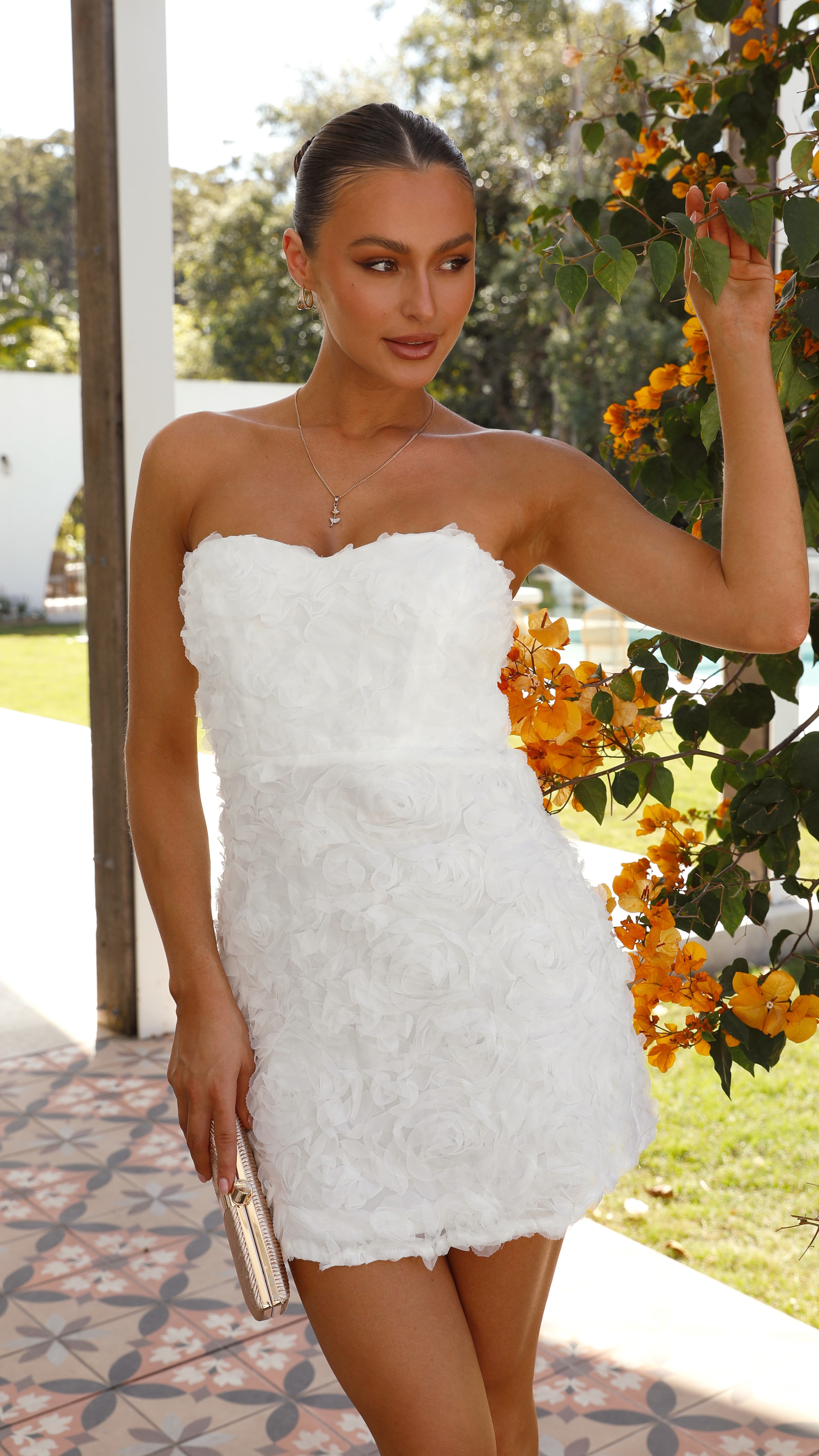 Julia Mini Dress for Women - Elegant White Summer Party Cocktail Dress | Perfect for Weddings, Dates & Night Out