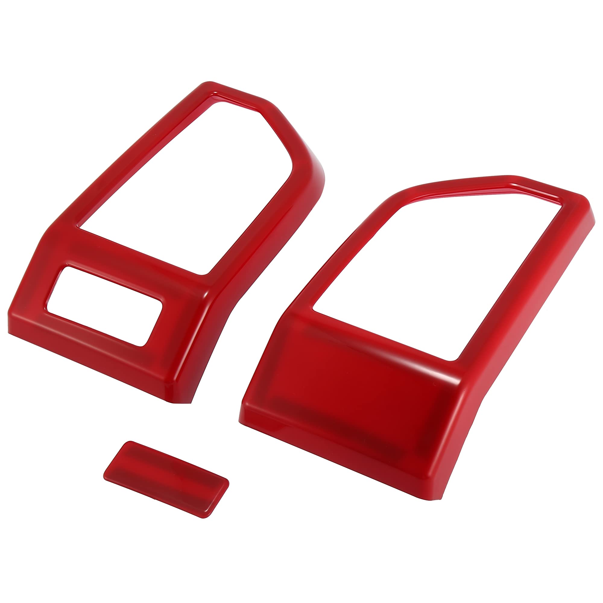X AUTOHAUX 3-Piece Red Dashboard AC Vent Covers Trim for Ford F150 2015-2020 - Left & Right Side Air Conditioner Outlet Replacement - Perfect for Interior Upgrade & Customization