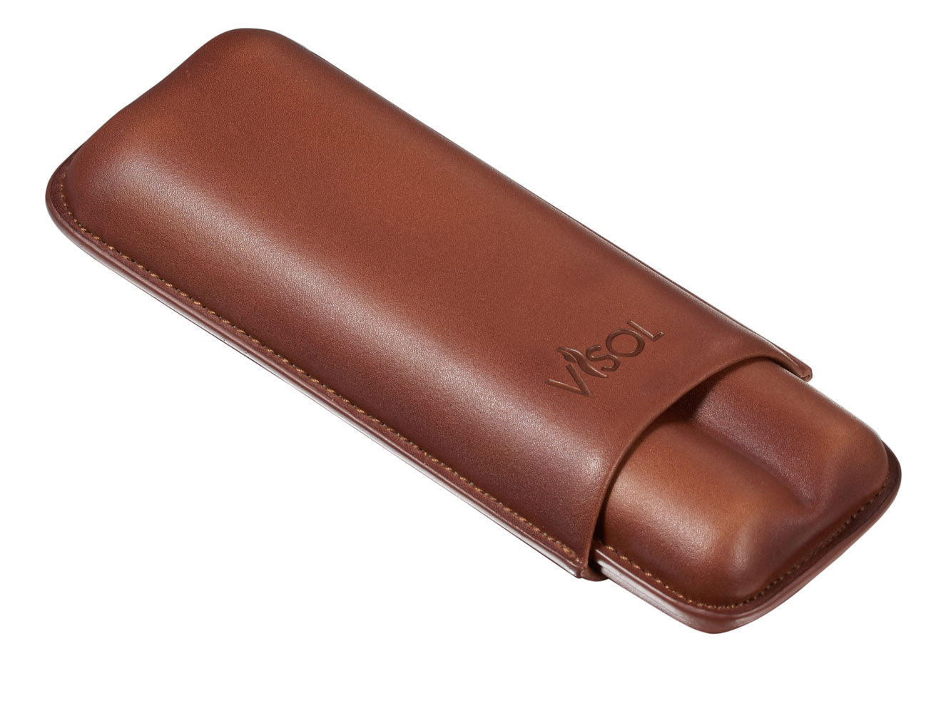Premium Legend Brown Genuine Leather Cigar Case - Holds 2 Cigars | Perfect for Travel, Gifts & Everyday Protection