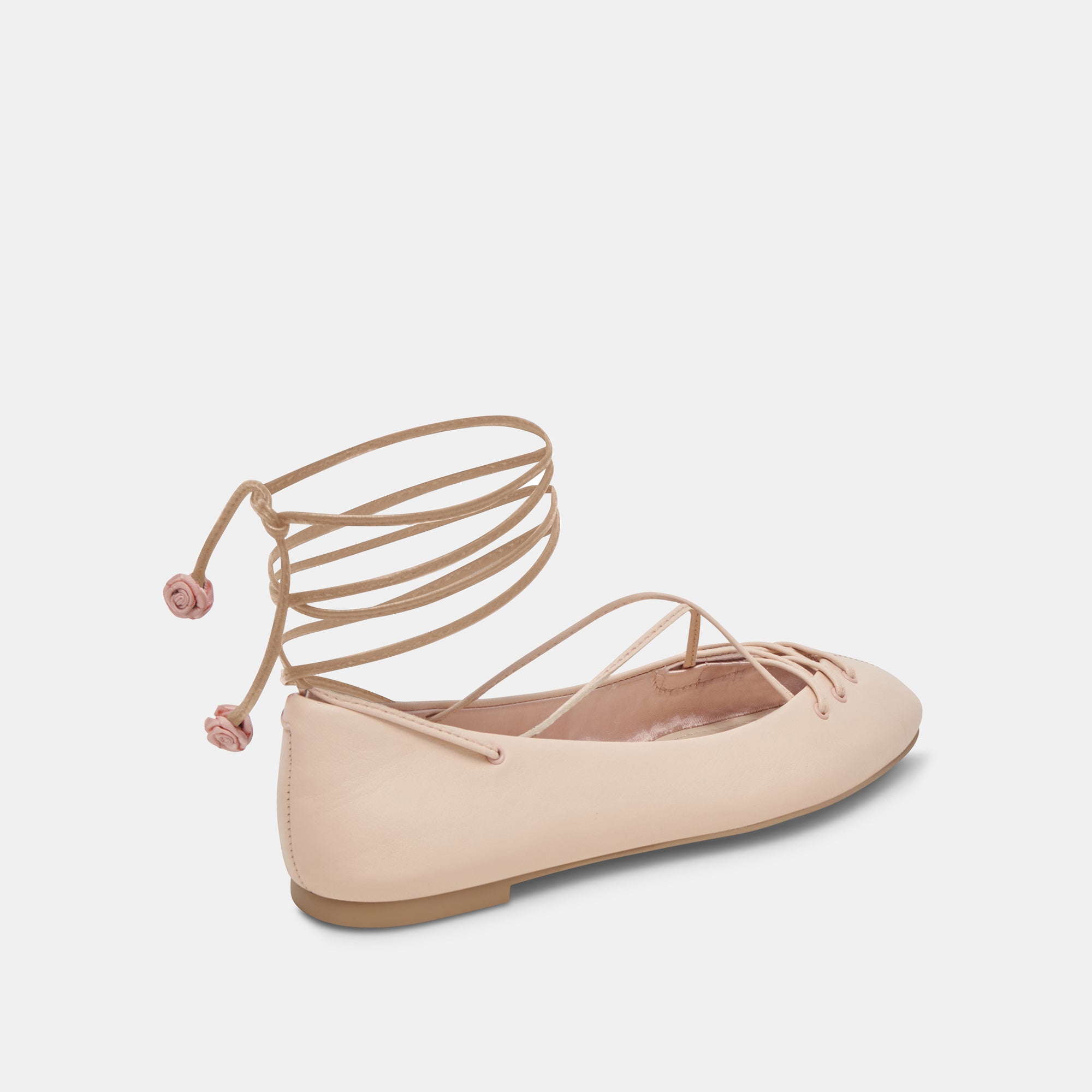 BEATE Women's Ballet Flats - Light Pink Genuine Leather Comfortable Slip-On Shoes for Work, Office, and Casual Wear