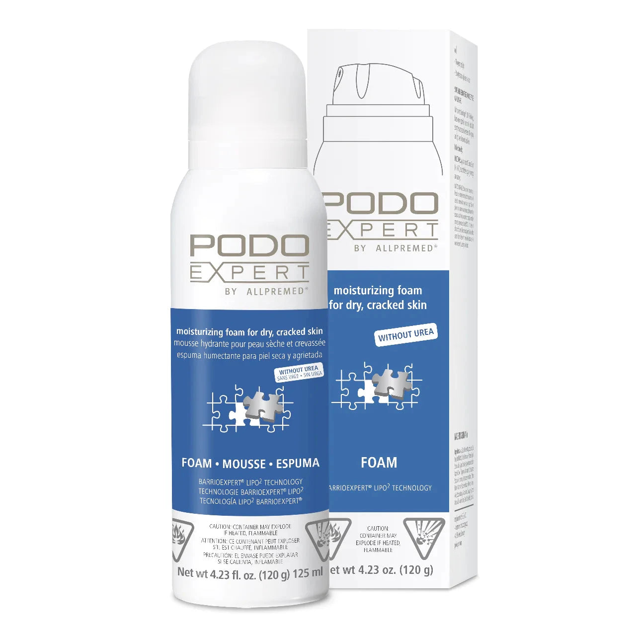 Allpremed Moisturizing Foam for Dry to Cracked Skin (Urea-Free, 125ml) - Gentle Hydration for Hands, Feet & Elbows - Perfect for Winter Care & Daily Skin Repair