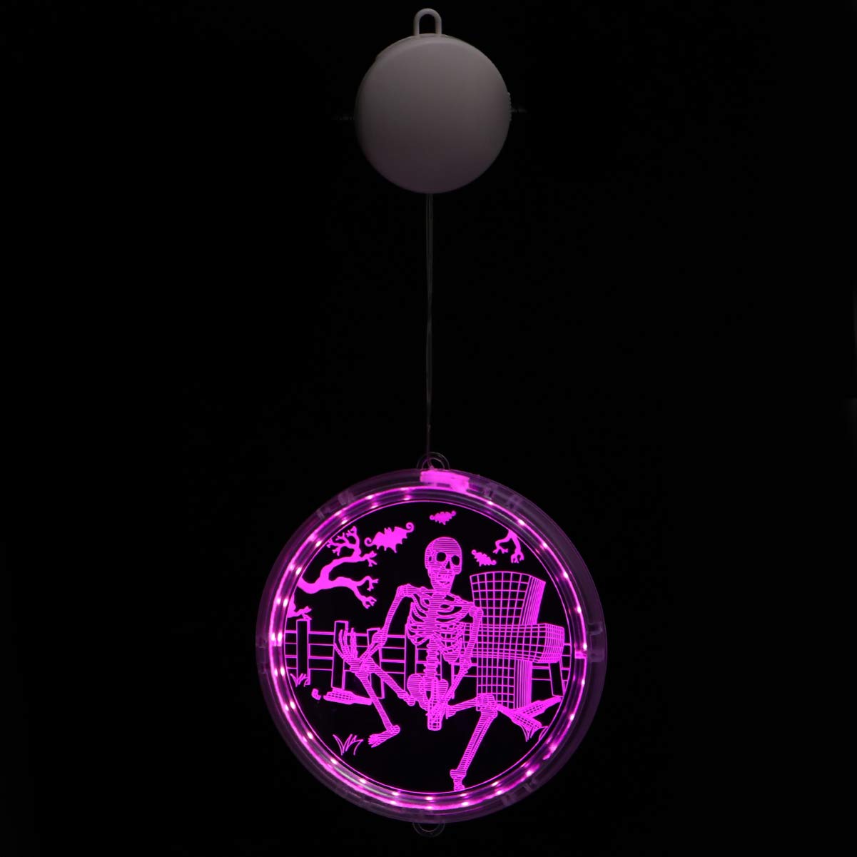 LEDmomo Halloween Decorative Neon Skeleton String Lights - Glow-in-the-Dark Hanging Skeleton Ornaments for Home Wall Decor, Halloween Party Supplies | Perfect for Indoor/Outdoor Halloween Festival Decorations, Spooky Party Lighting