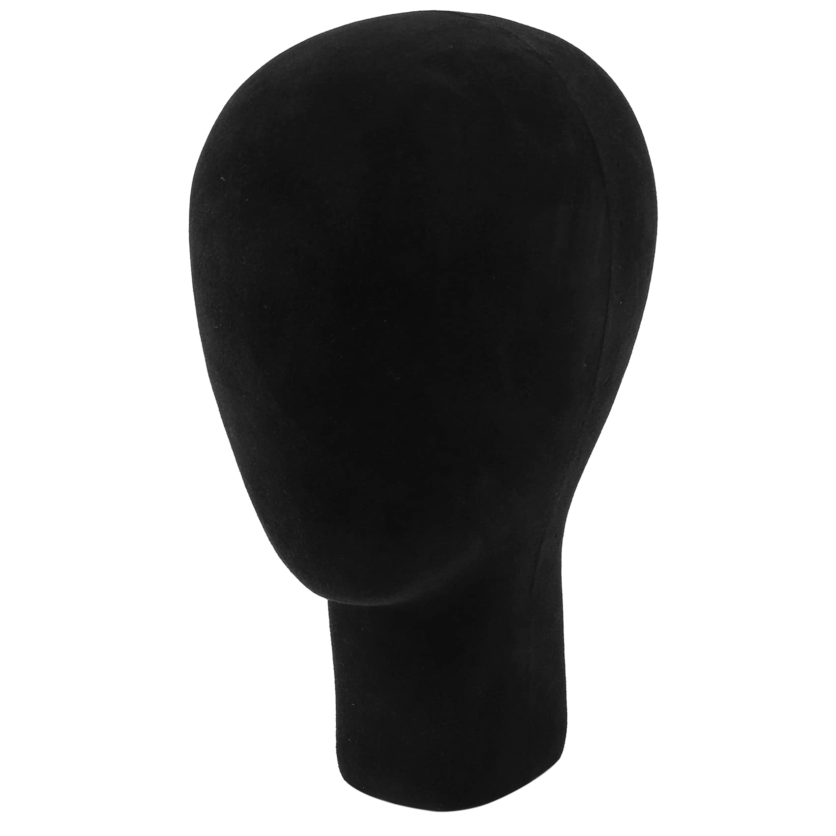 Styrofoam Mannequin Head for Wigs & Eyeglasses Display - 35cm Black Wig Stand, Perfect for Salon, Barber Shop, and Home Wig Styling Practice