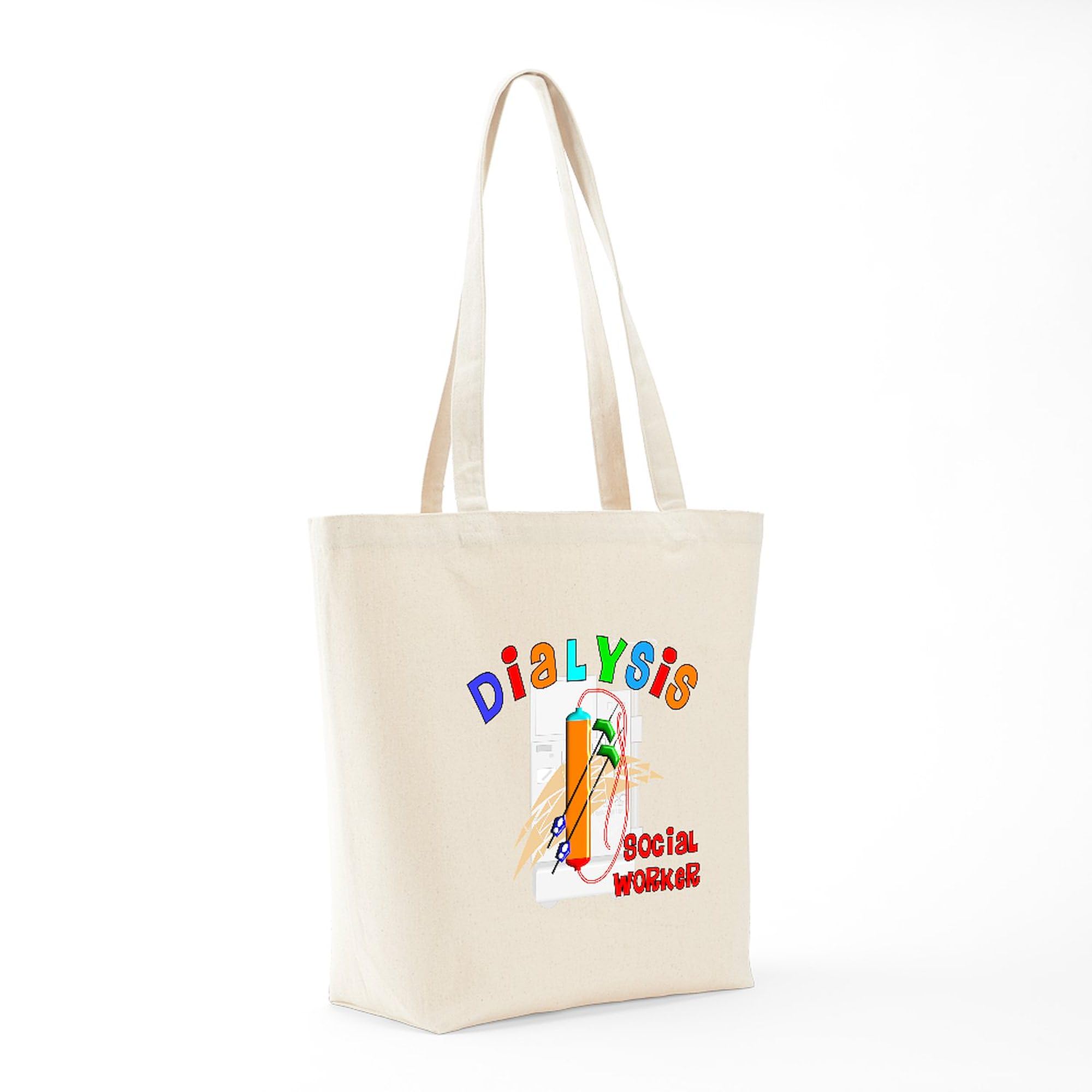 Dialysis Social Worker 2011 Tote Bag - Natural Canvas Reusable Shopping Bag for Medical Professionals | Perfect for Work, Groceries & Everyday Use