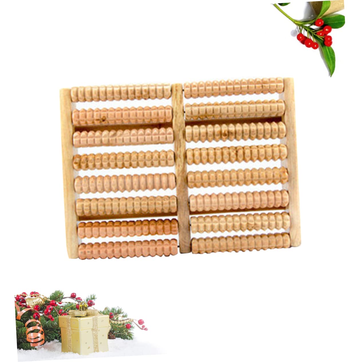 Wooden Foot Massager Roller - Natural Wood Foot Reflexology Massager for Pain Relief, Relaxation & Improved Circulation - Perfect for Home, Office & Post-Workout Recovery