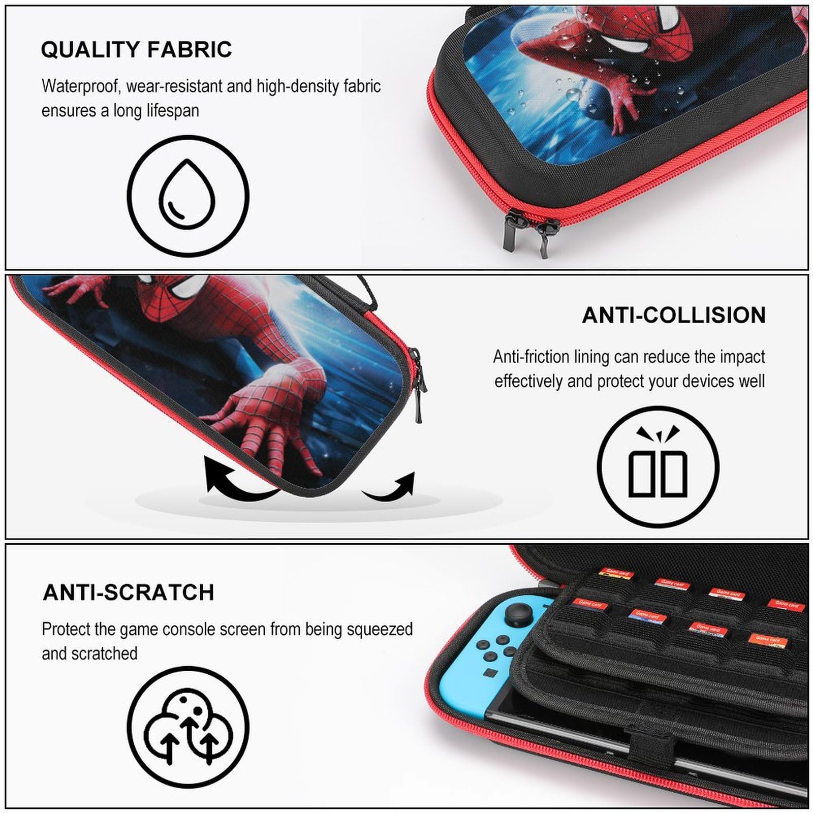 Premium Nintendo Switch OLED Case - Durable Protective Travel Carrying Case for Nintendo Switch & Switch OLED with Extra Storage Space | Perfect for Gaming On-The-Go, Travel Protection & Accessories Organization (Style12)