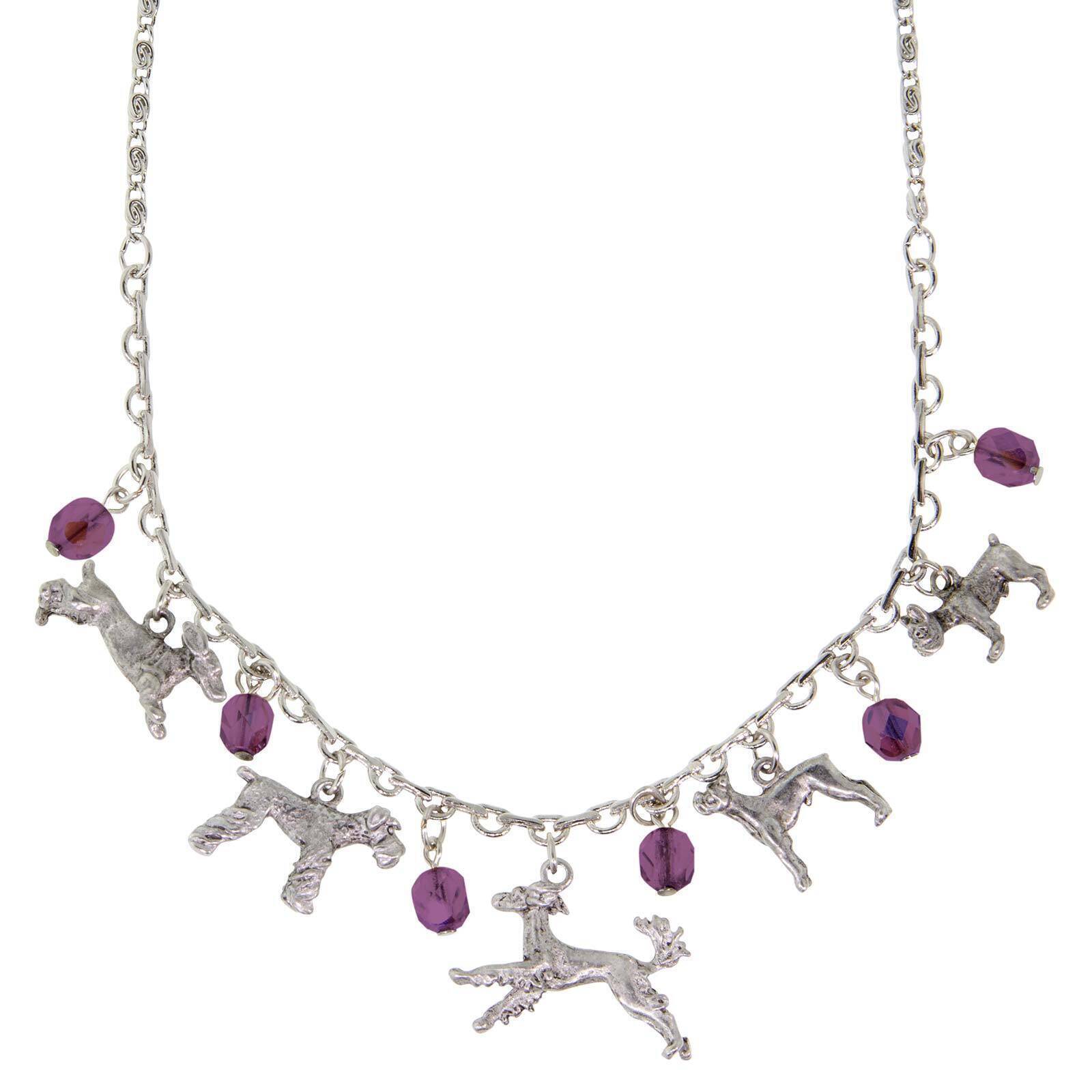 1928 Jewelry Beaded Multi Dog Drop Necklace - 16