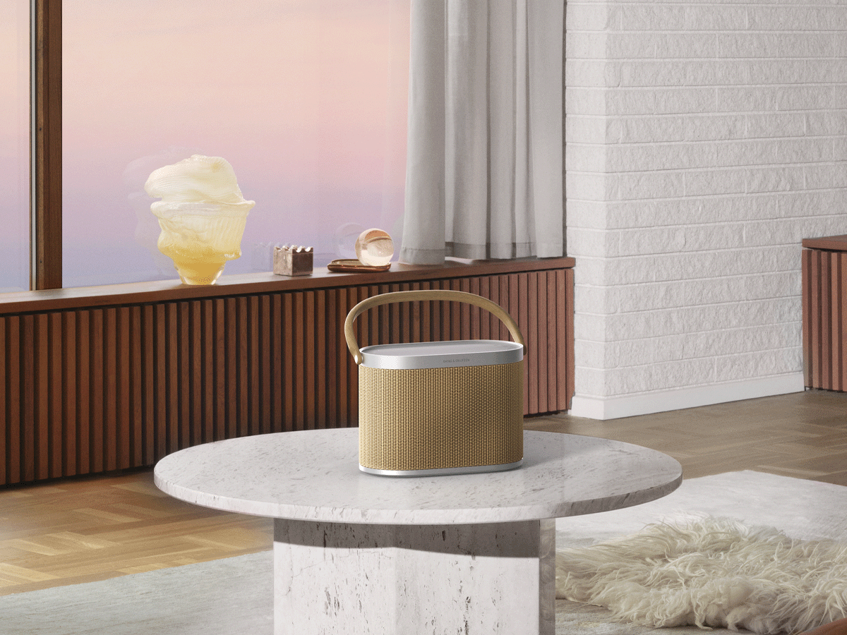 Premium Bang & Olufsen BeoSound A5 Wireless Bluetooth Speaker - High-End Portable Audio with 360° Sound for Home, Outdoor & Travel