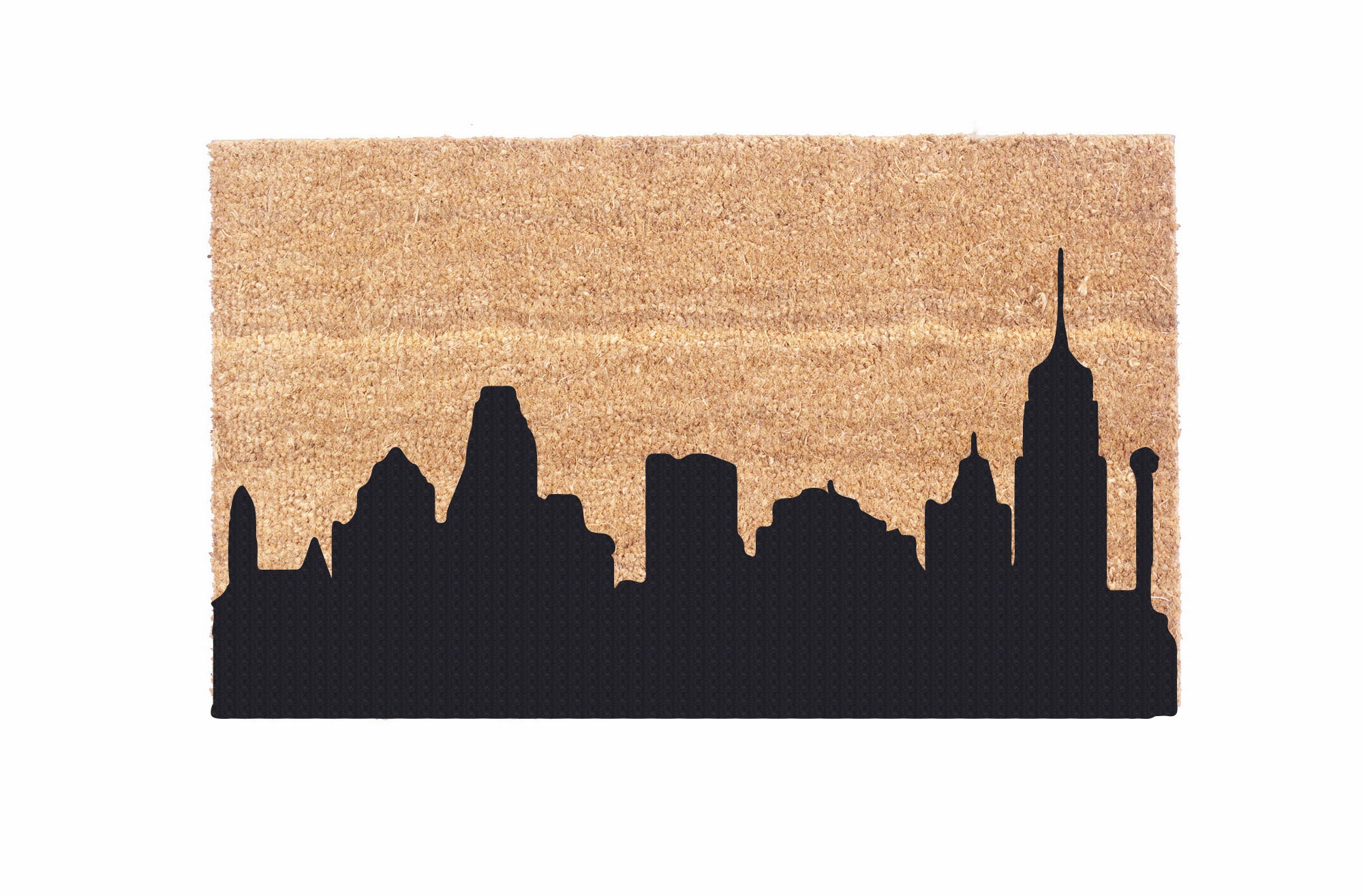 Stylish City Skyline Coco Doormat - Non-Slip Entryway Rug for Home & Office Decor - Perfect for Front Door, Patio, and Indoor Use