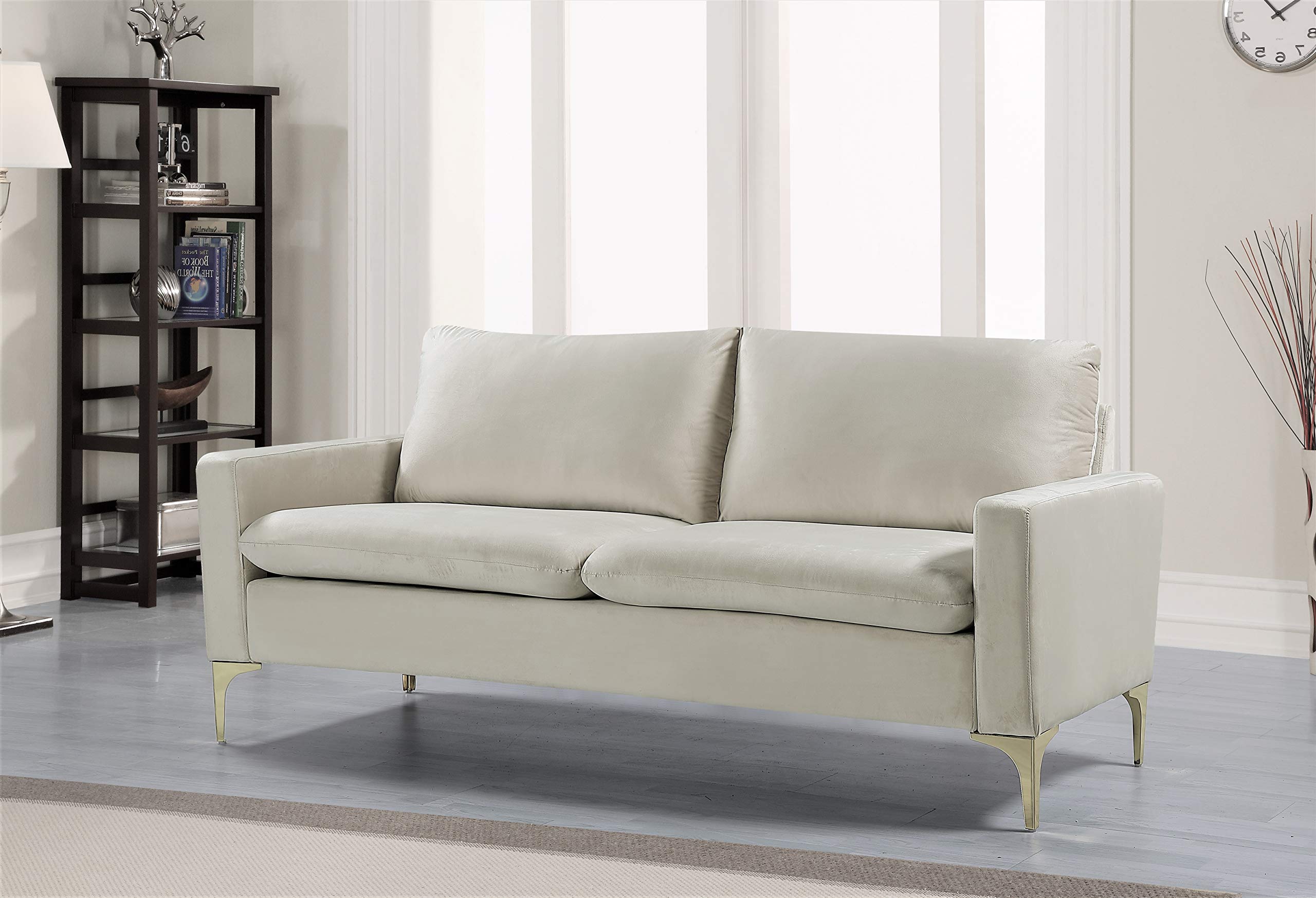 Ultra Modern Velvet Upholstered Tufted Sofa 76.77