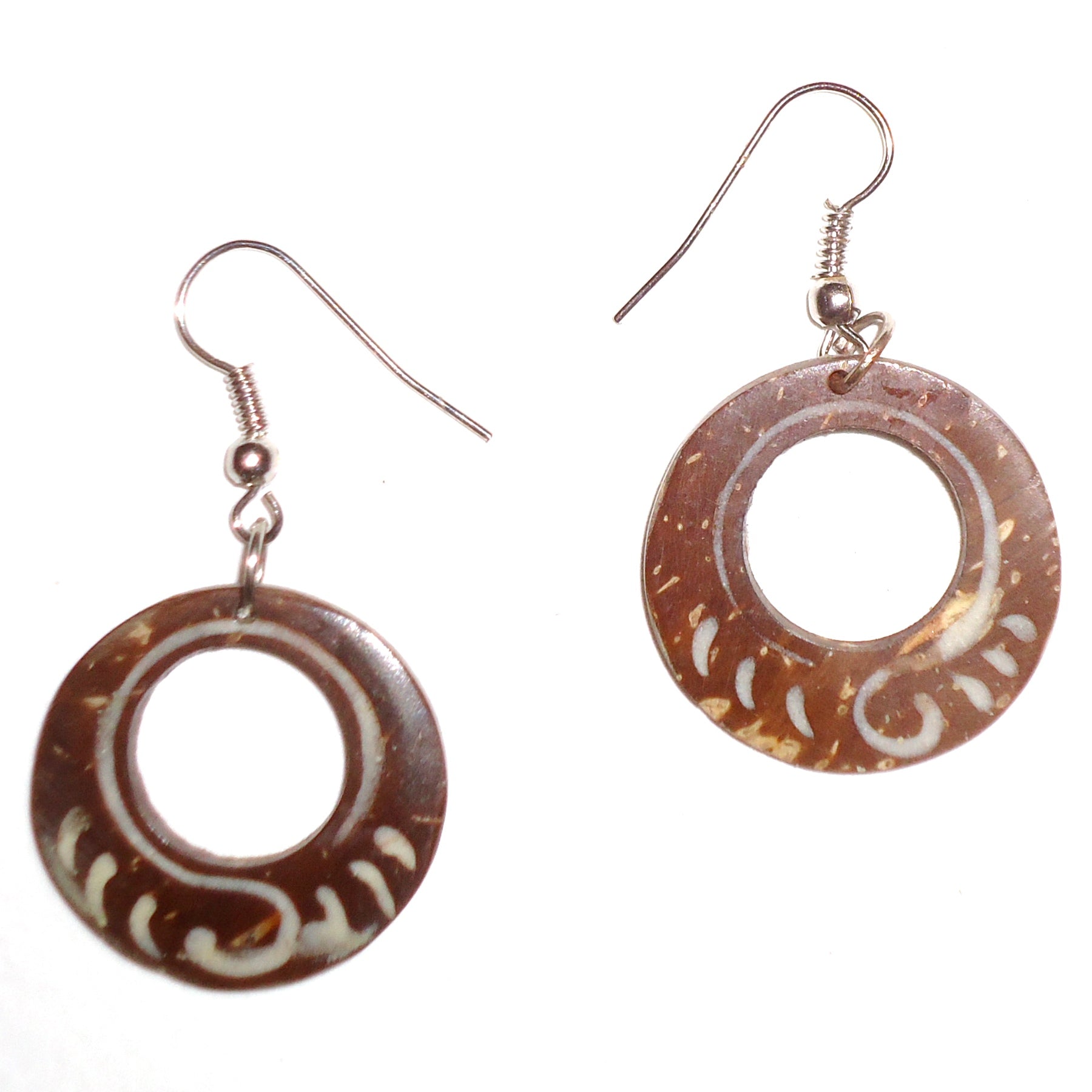 Stylish Black Ebony Wood Hoop Earrings for Women - Boho Chic Dangle Earrings for Everyday Wear & Special Occasions