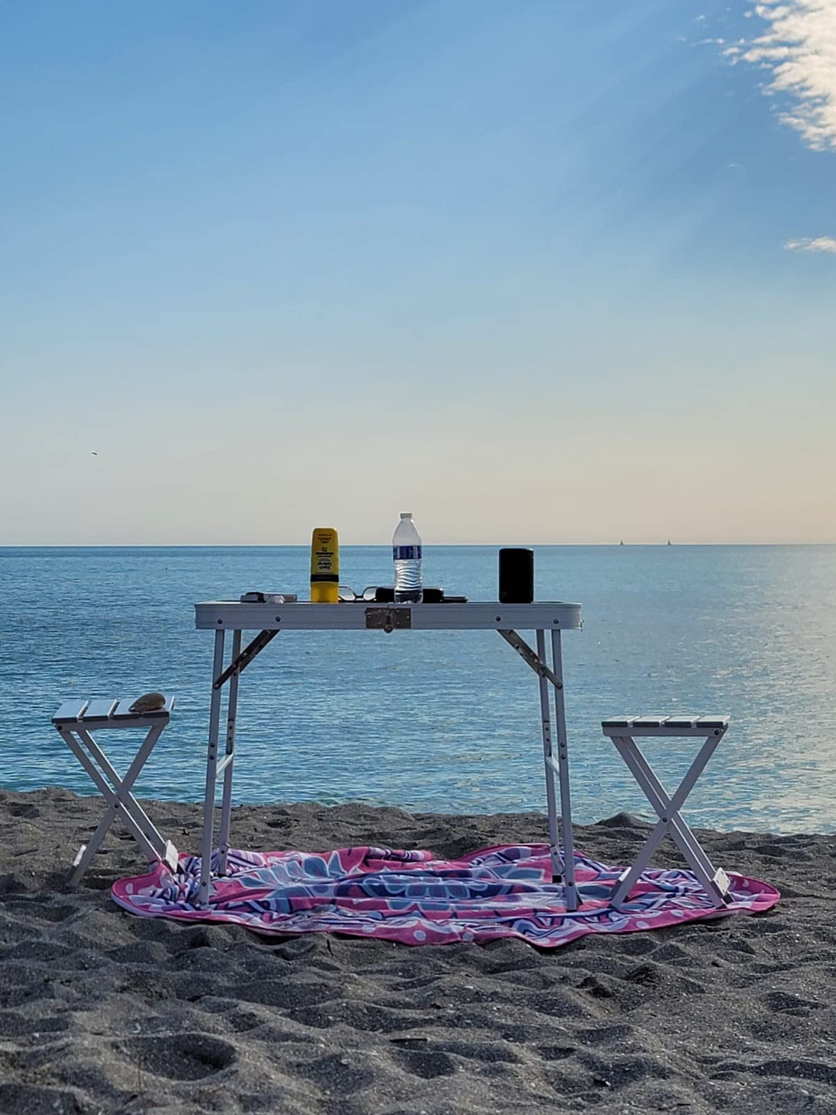 **Raptor Heavy Duty Lightweight Folding Table and 2 Chairs Set - Military Grade Aluminum Portable Beach Camping Picnic Outdoor Furniture - Perfect for Beach, Camping, Backyard & Tailgating**