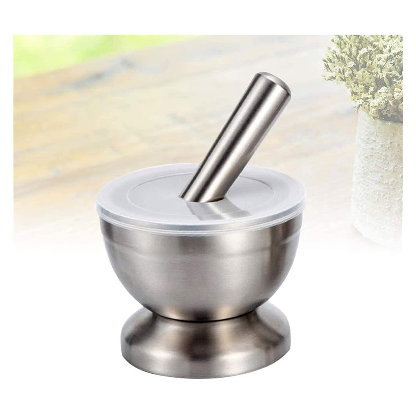 Premium Stainless Steel Mortar and Pestle Set - Spice Grinder, Herb Crusher & Pill Bowl for Kitchen, Pharmacy & Herbal Medicine - Perfect for Grinding Spices, Crushing Pills & Mixing Herbs