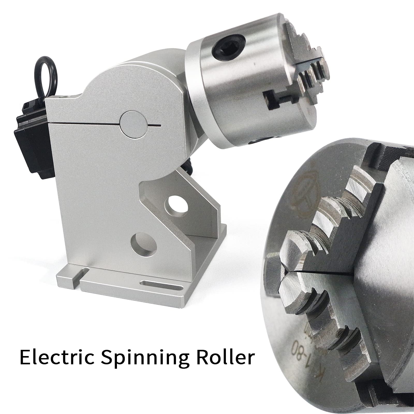 ComMarker 80mm 3-Jaw Rotary Chuck for Laser Marking Machine | Fiber Laser Engraver Attachment | 3-Jaw Rotary Axis for Jewelry, Rings & Bracelets | Perfect for Engraving Wedding Bands & Personalized Jewelry