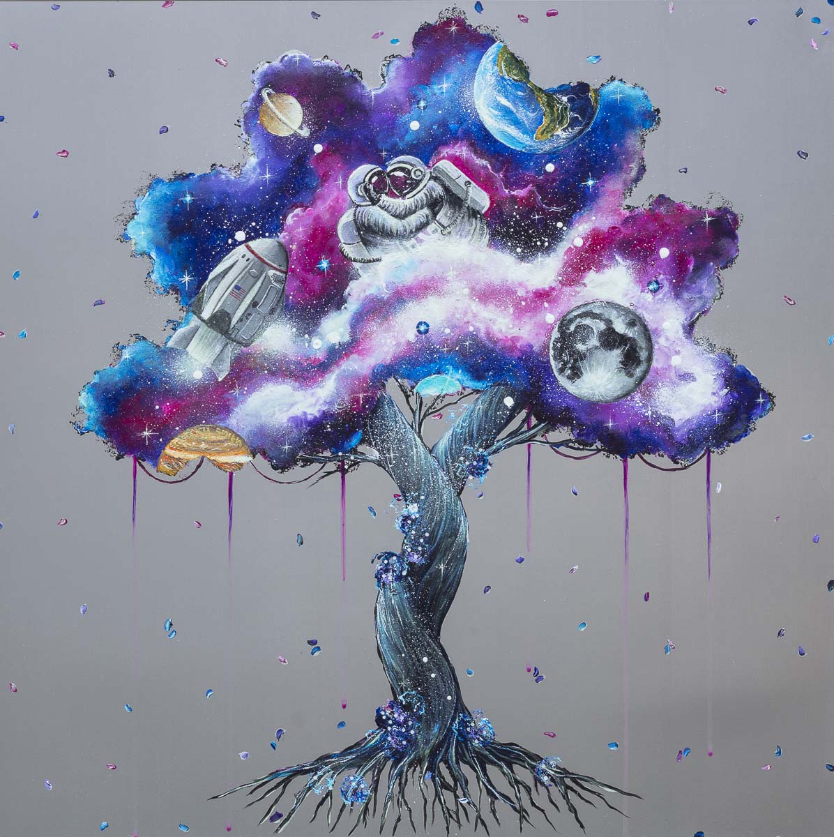 Original 'A Galaxy of Our Own' Artwork - Unique Space-Themed Wall Decor for Home & Office | Perfect Gift for Sci-Fi Lovers & Astronomy Enthusiasts