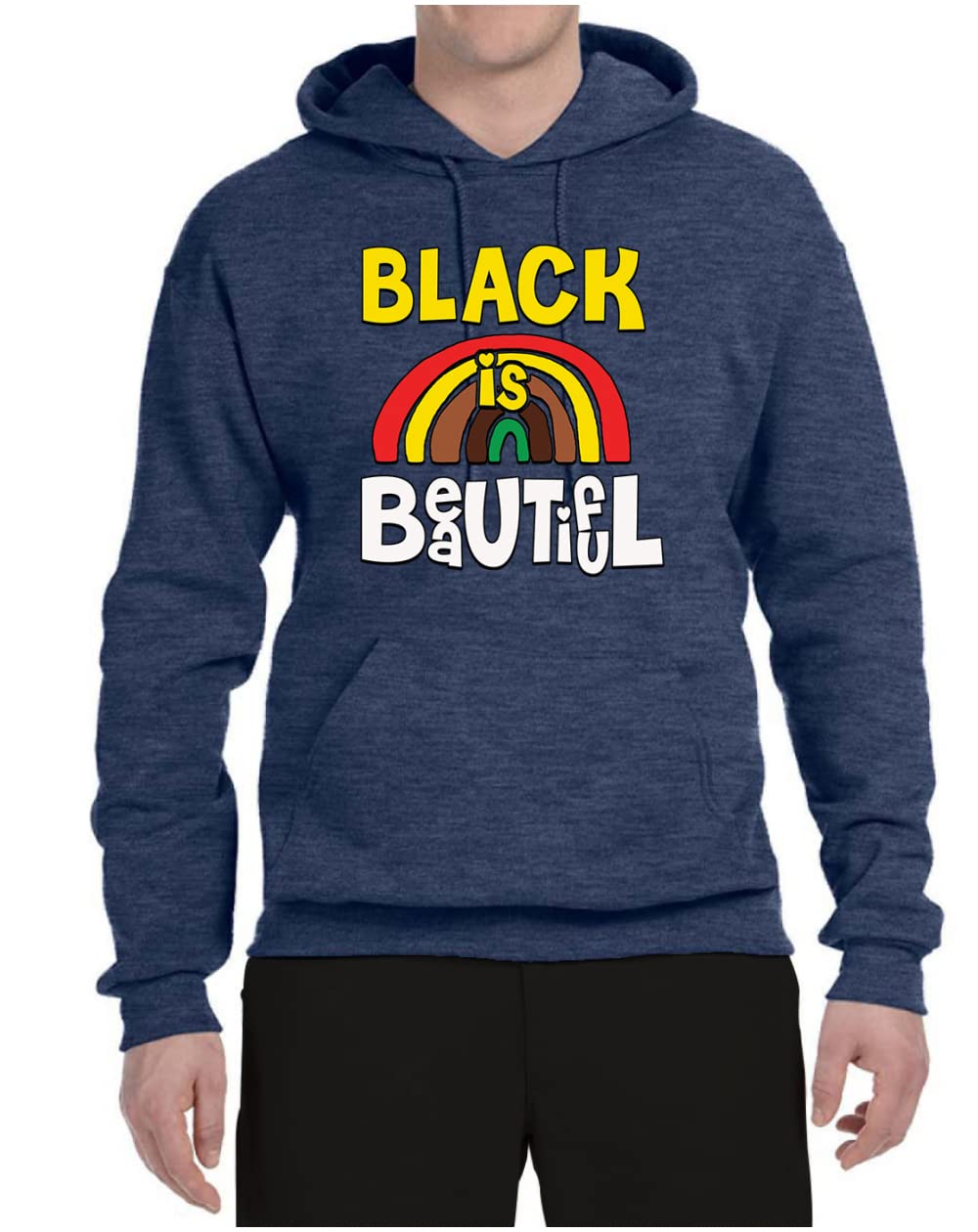Wild Bobby Black is Beautiful Black Pride Unisex Graphic Hoodie Sweatshirt - Black Empowerment Apparel for Men & Women - Perfect for Casual Wear, Street Style & Social Justice Events
