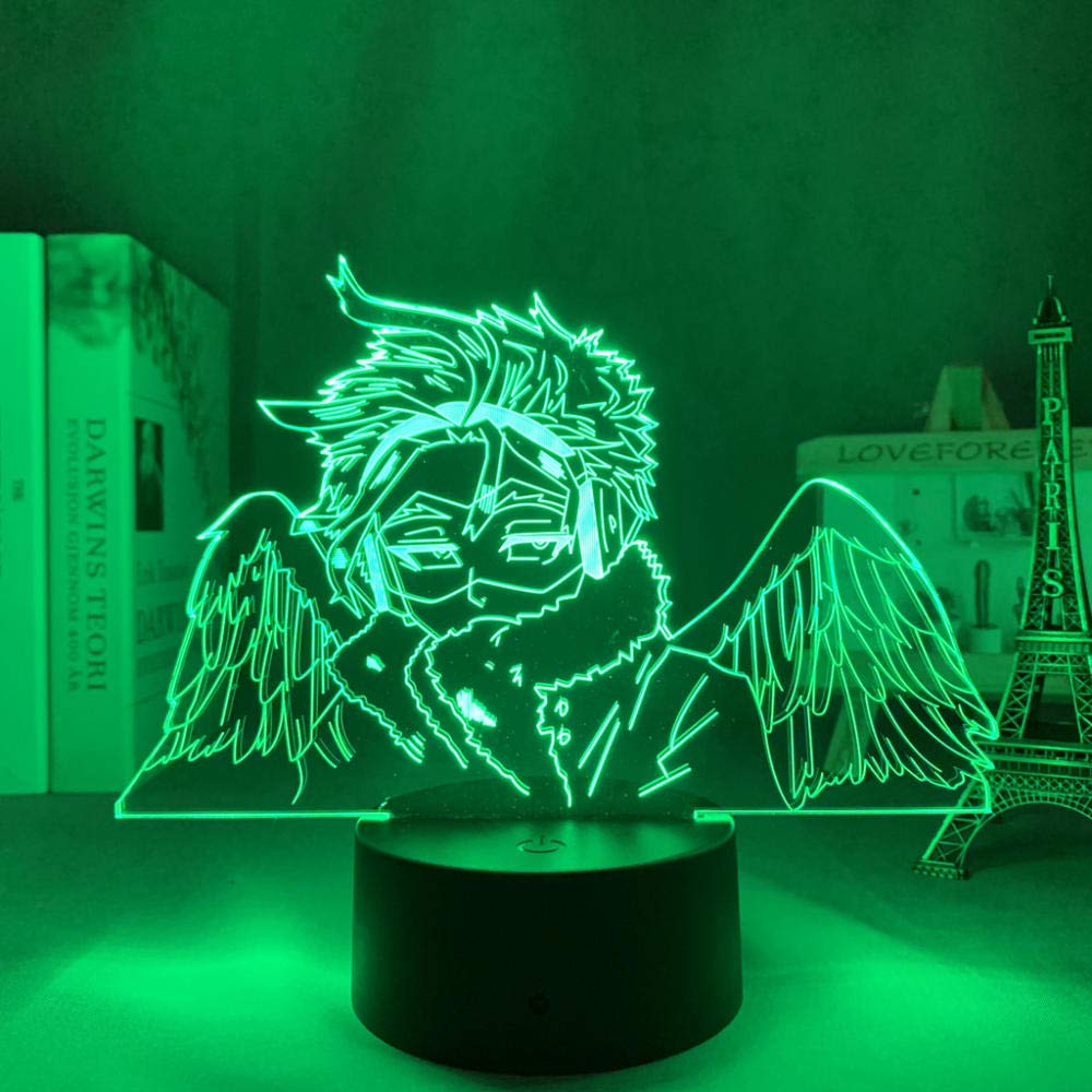 **3D Illusion LED Night Light for Kids - My Hero Academia Anime Lamp, 7-Color Touch Control, Perfect for Bedroom Decor & Birthday Gifts | Ideal for Kids' Rooms, Gaming Setups & Anime-Themed Parties**
