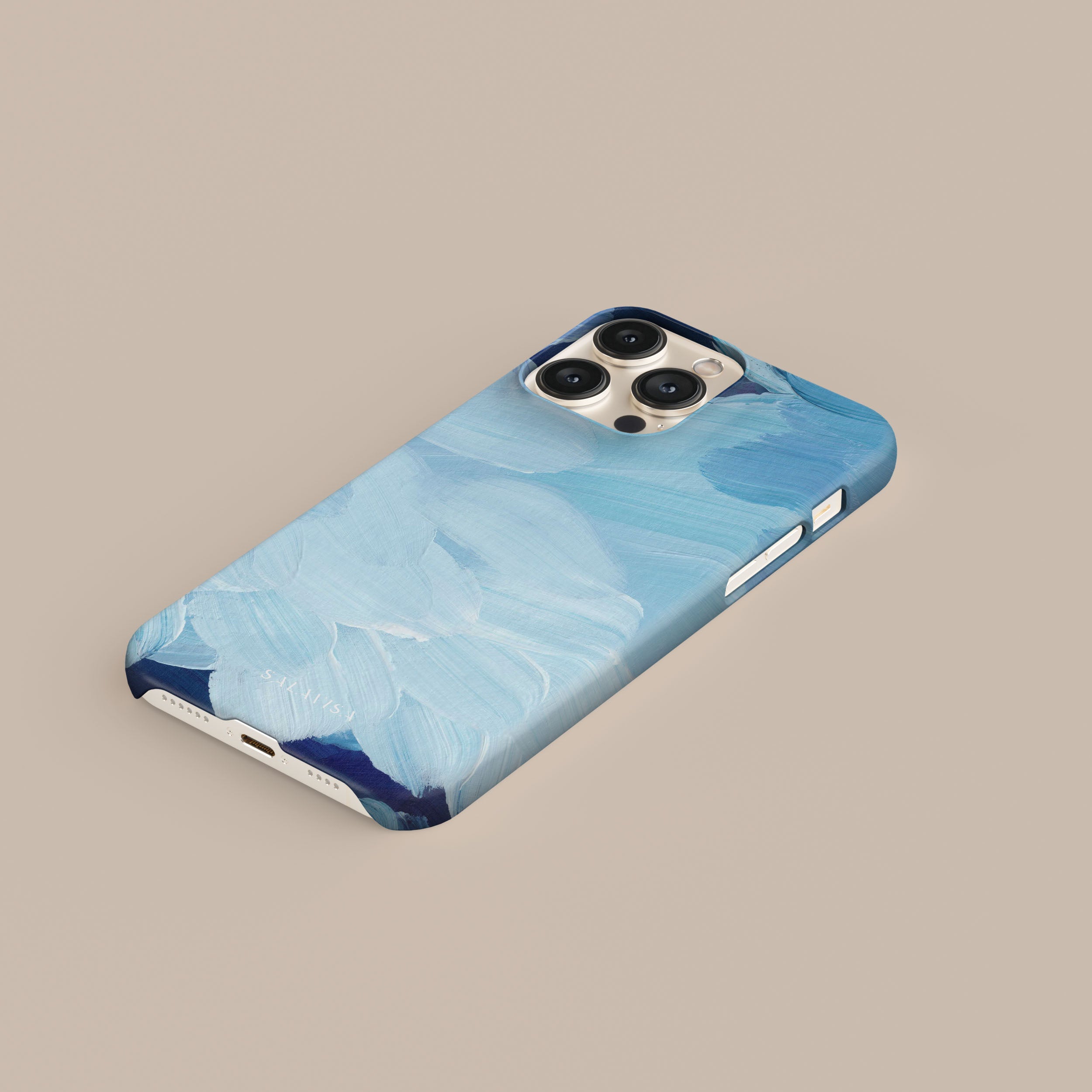 Premium Ocean Blue Paint Design Shockproof Phone Case - Durable Protection for iPhone & Samsung - Perfect for Outdoor, Travel & Daily Use