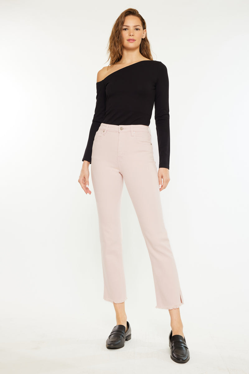 Tiana High Rise Slim Straight Jeans for Women - Stretchy Denim Pants, Comfortable & Flattering Fit - Perfect for Casual Wear, Office, and Night Out