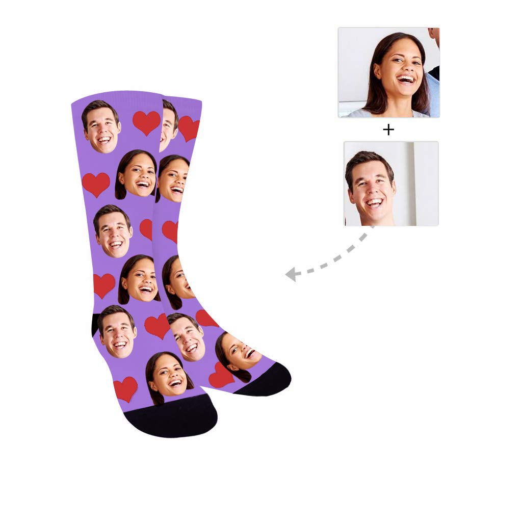 Custom Christmas Novelty Socks with Funny Print - Personalized Photo Socks for Couples, Men & Women | Unisex Crew Socks for Holiday Gifts, Party Favors & Festive Outfits