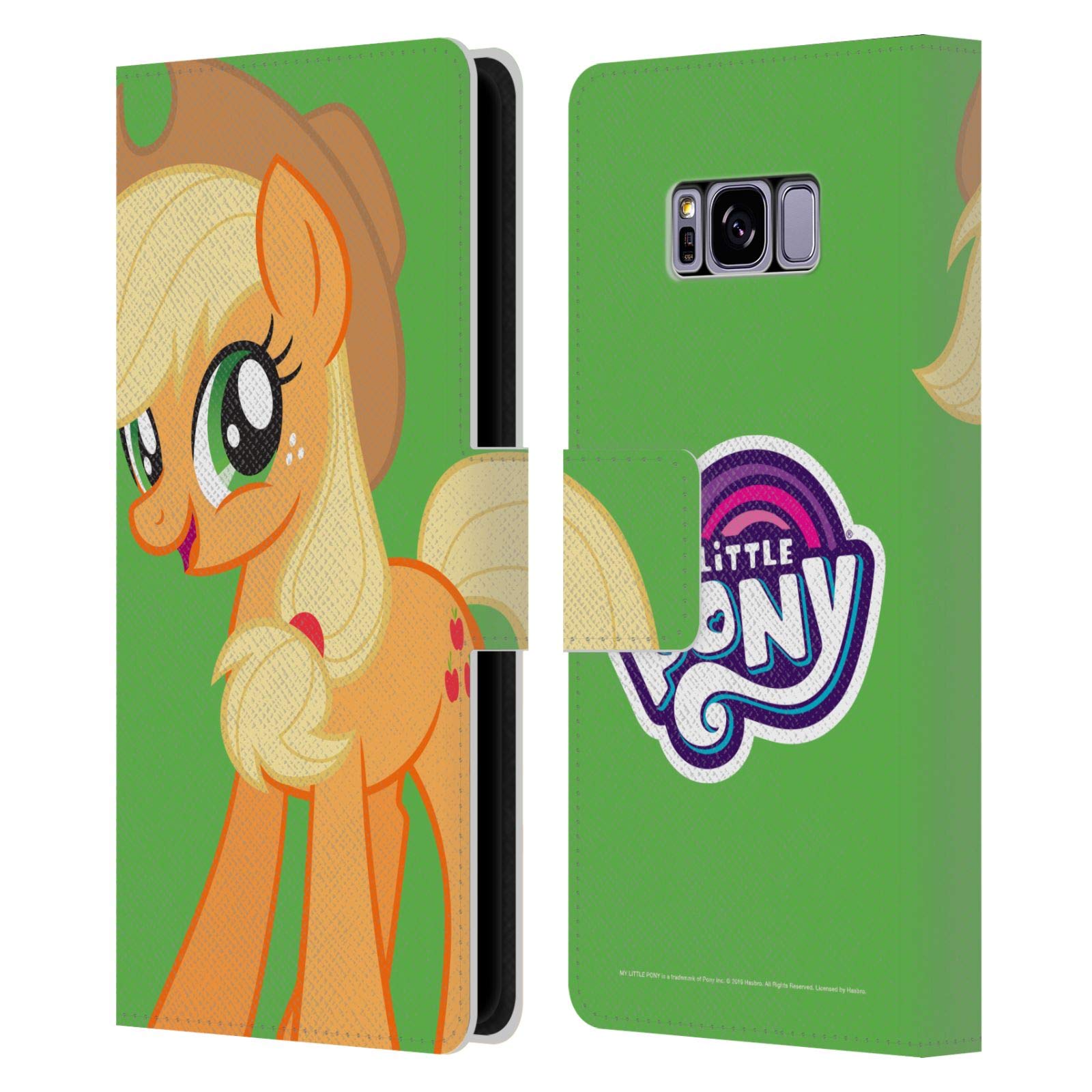 Officially Licensed My Little Pony Applejack Leather Book Wallet Case for Samsung Galaxy S8 - Cute Protective Cover for Girls, Teens & Fans | Perfect for School, Work & Travel Accessories