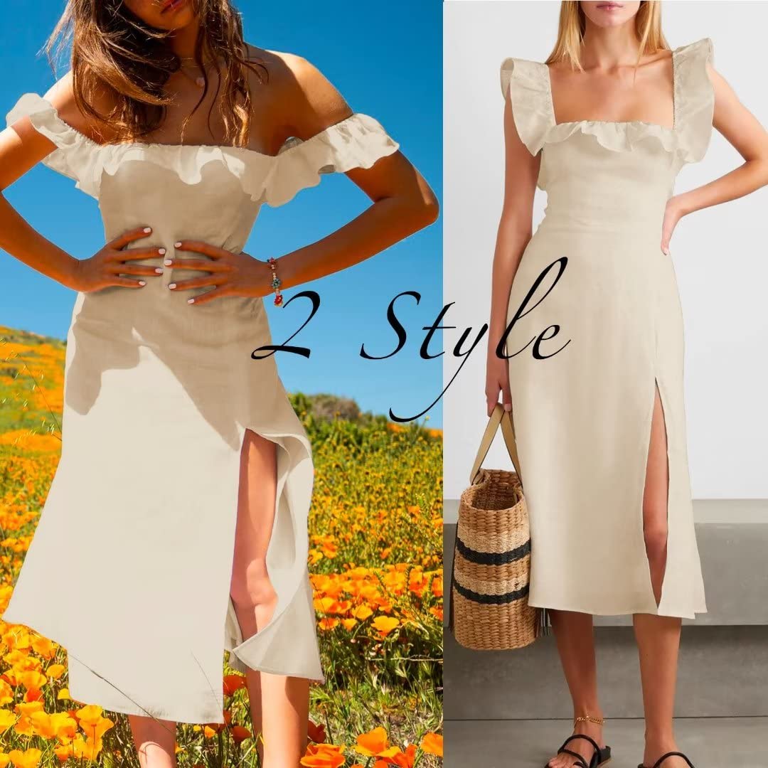2025 Women's Summer & Spring Dresses - Elegant Midi Dress for Wedding Guest, Party & Special Occasions