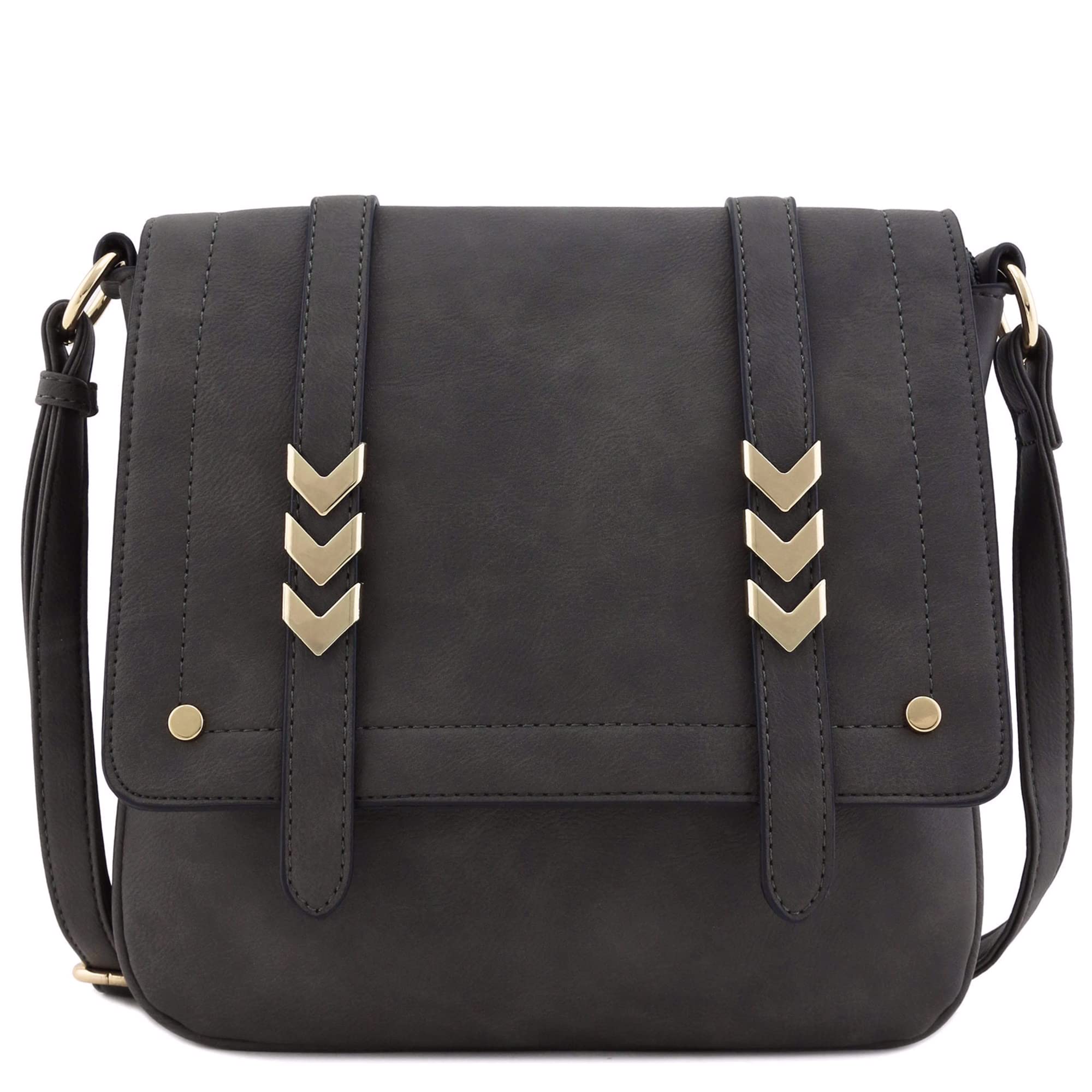 ALYSSA Double Compartment Large Flapover Crossbody Bag for Women - Stylish Leather Shoulder Purse with Adjustable Strap, Perfect for Work, Travel & Everyday Use
