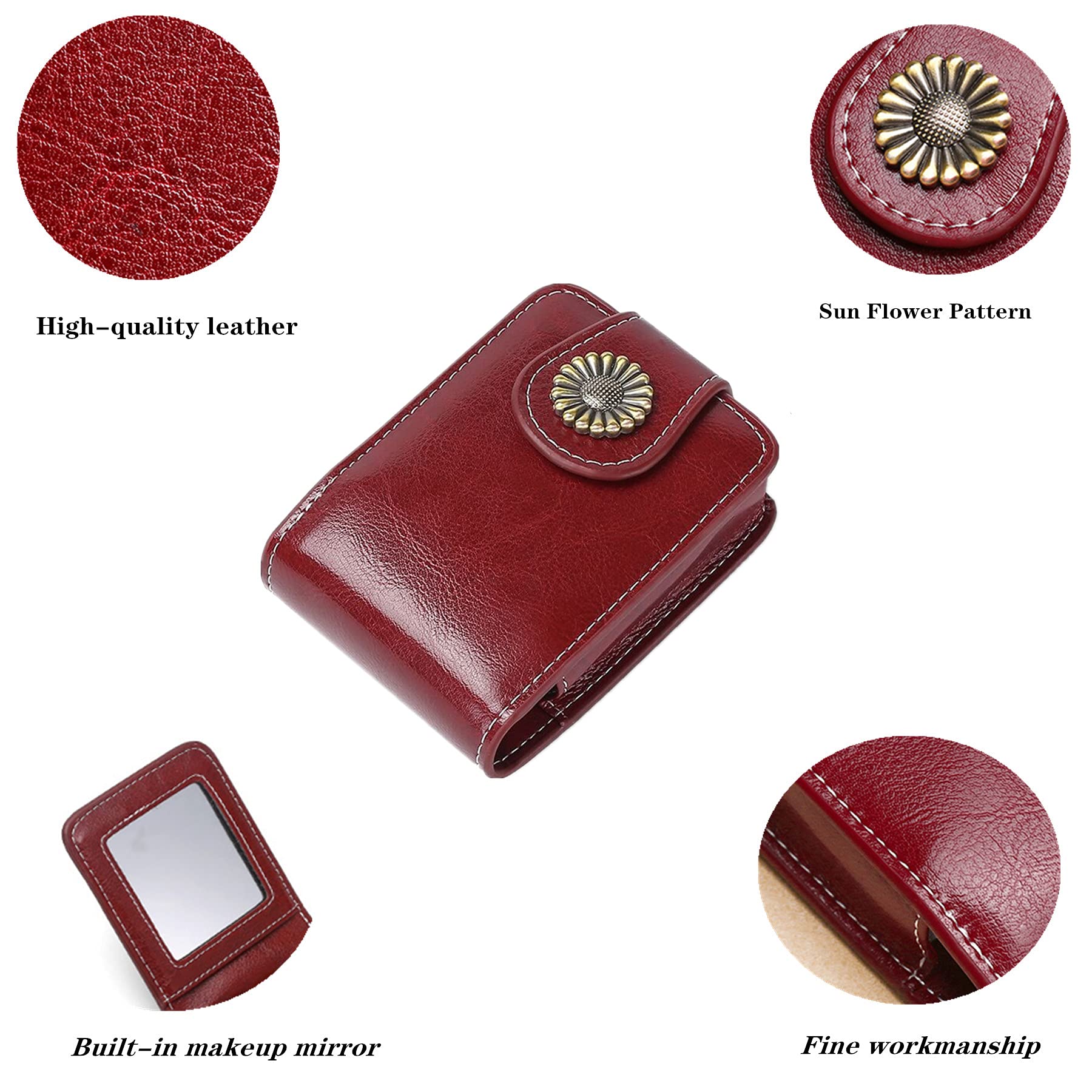 Classic Elegant Lipstick Holder with Mirror - Compact Travel Makeup Case for Purse, Holds 2 Lipsticks or Lip Gloss (Peacock Blue) | Perfect for On-the-Go Touchups & Cosmetic Organization