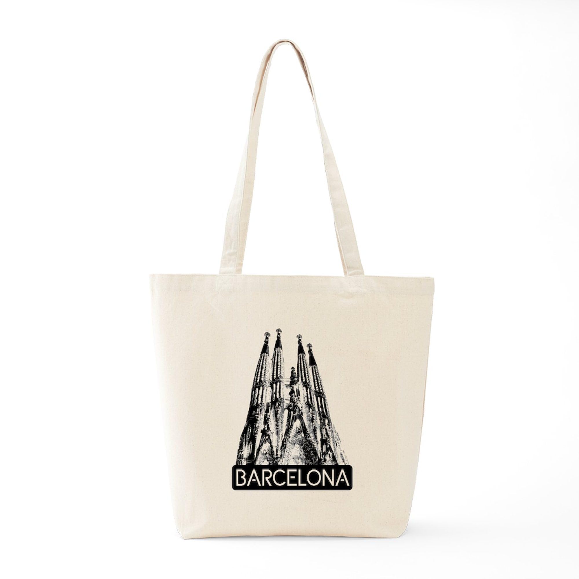 Barcelona Sagrada Familia Canvas Tote Bag - Reusable Natural Shopping Bag for Groceries, Beach & Travel | Eco-Friendly Gift Idea