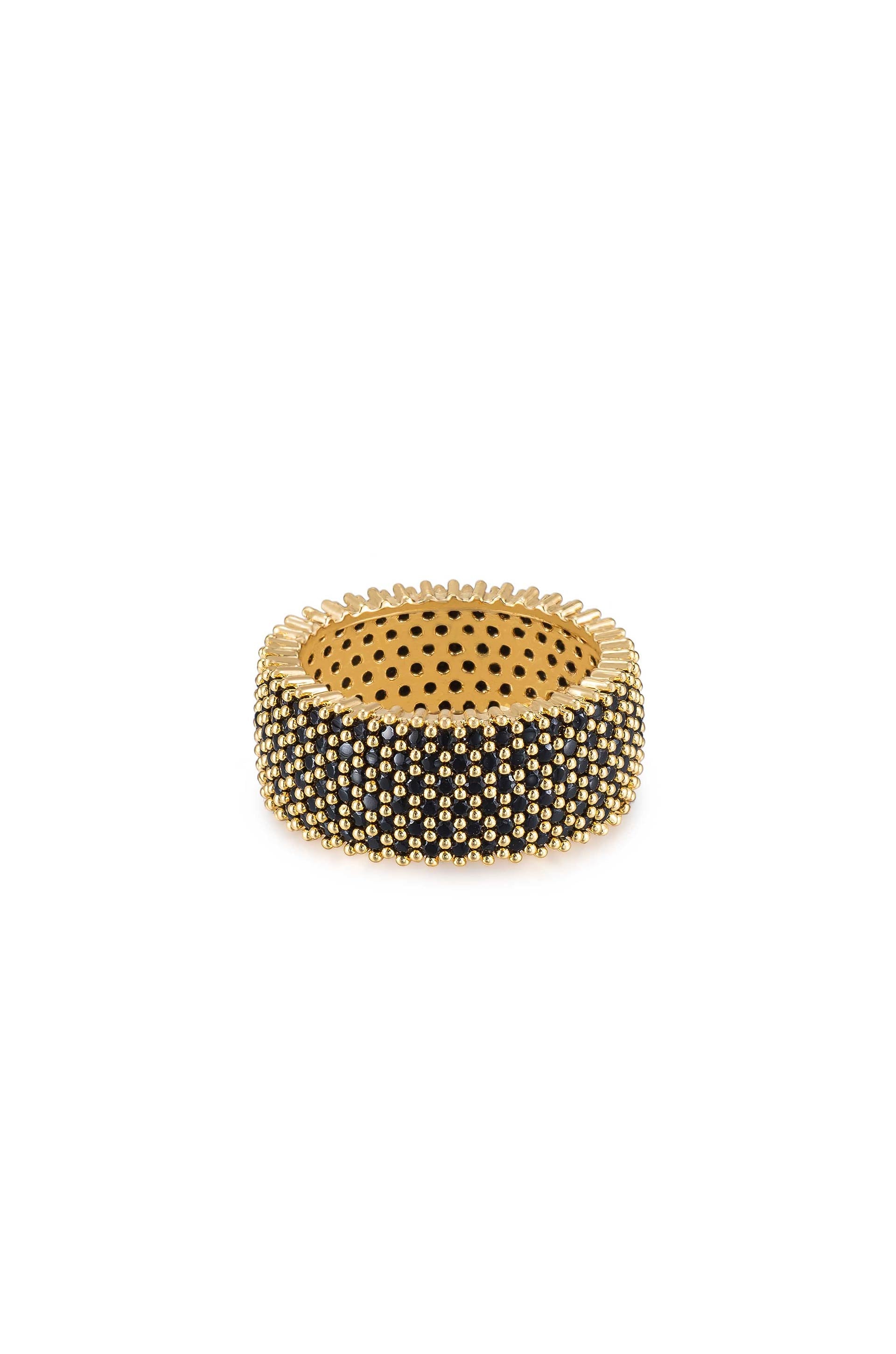 Elegant Crystal Thick Band Ring for Women - Sparkling Statement Jewelry for Parties, Weddings & Special Occasions