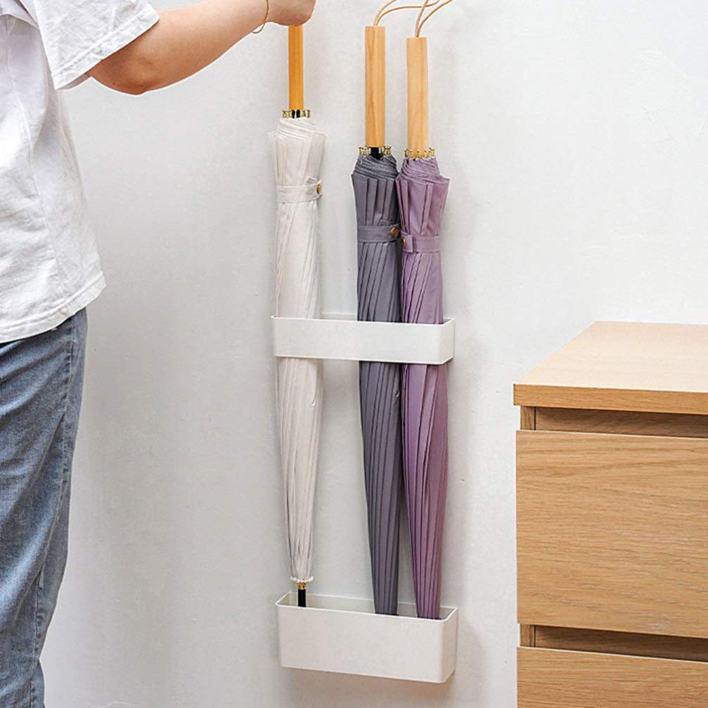 Cabilock Adhesive Umbrella Stand Holder - Waterproof Wall Mount Umbrella Storage Rack for Home, Office, Entryway - Organize Wet Umbrellas Neatly by Door