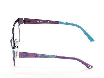 Diesel DL5026 092 Blue Violet Metal Eyeglasses Frame - 52-18-140 Size | Trendy Designer Glasses for Men & Women | Perfect for Work, Driving & Everyday Fashion