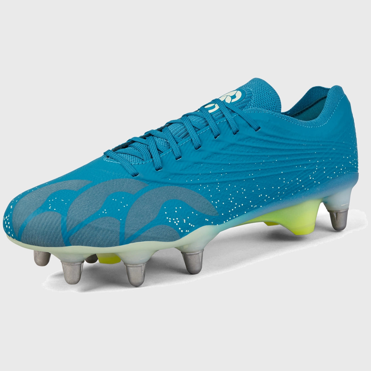 Canterbury Stampede Groundbreak Elite SG Rugby Boots - High-Performance Cleats for Rugby Players - Perfect for Wet & Muddy Fields - Lagoon Blue