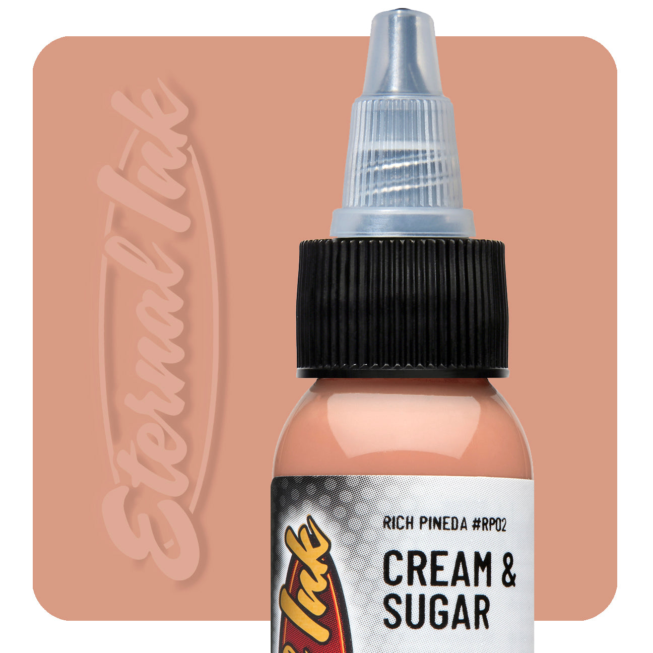 Eternal Rich Pineda Cream & Sugar Ink 1oz - Premium Tattoo Ink for Professional Artists - Perfect for Realism, Portraits & Fine Line Tattoos