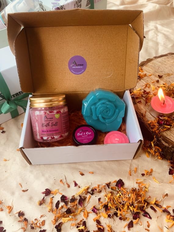 Astrid Selfcare Mini Relaxation Hamper - Luxury Bath & Body Gift Set for Women & Men | Skincare Daily Essentials, Mother's Day Present, Return Favor Kit | Perfect for Spa Nights, Birthday Surprises & Romantic Gestures