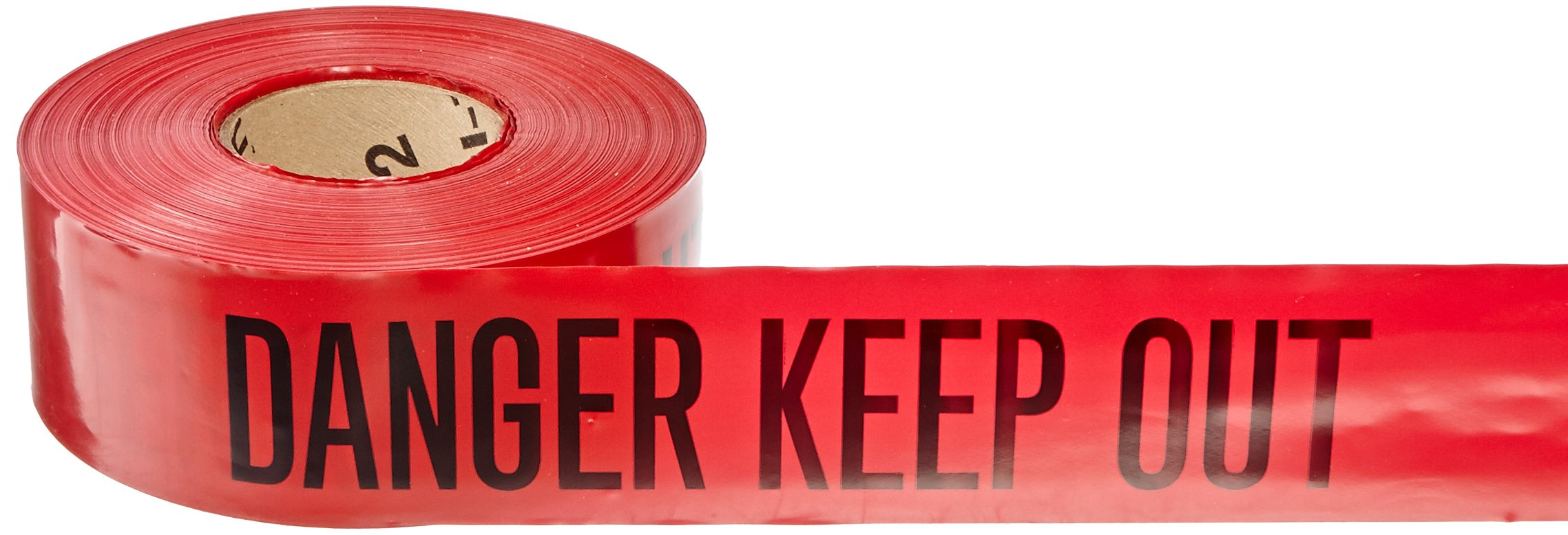 Danger Keep Out Barricade Tape - Brady 101349 1000ft x 3 Inch B-912 Polyethylene Safety Tape, Black & Red for Construction Sites & Hazard Areas