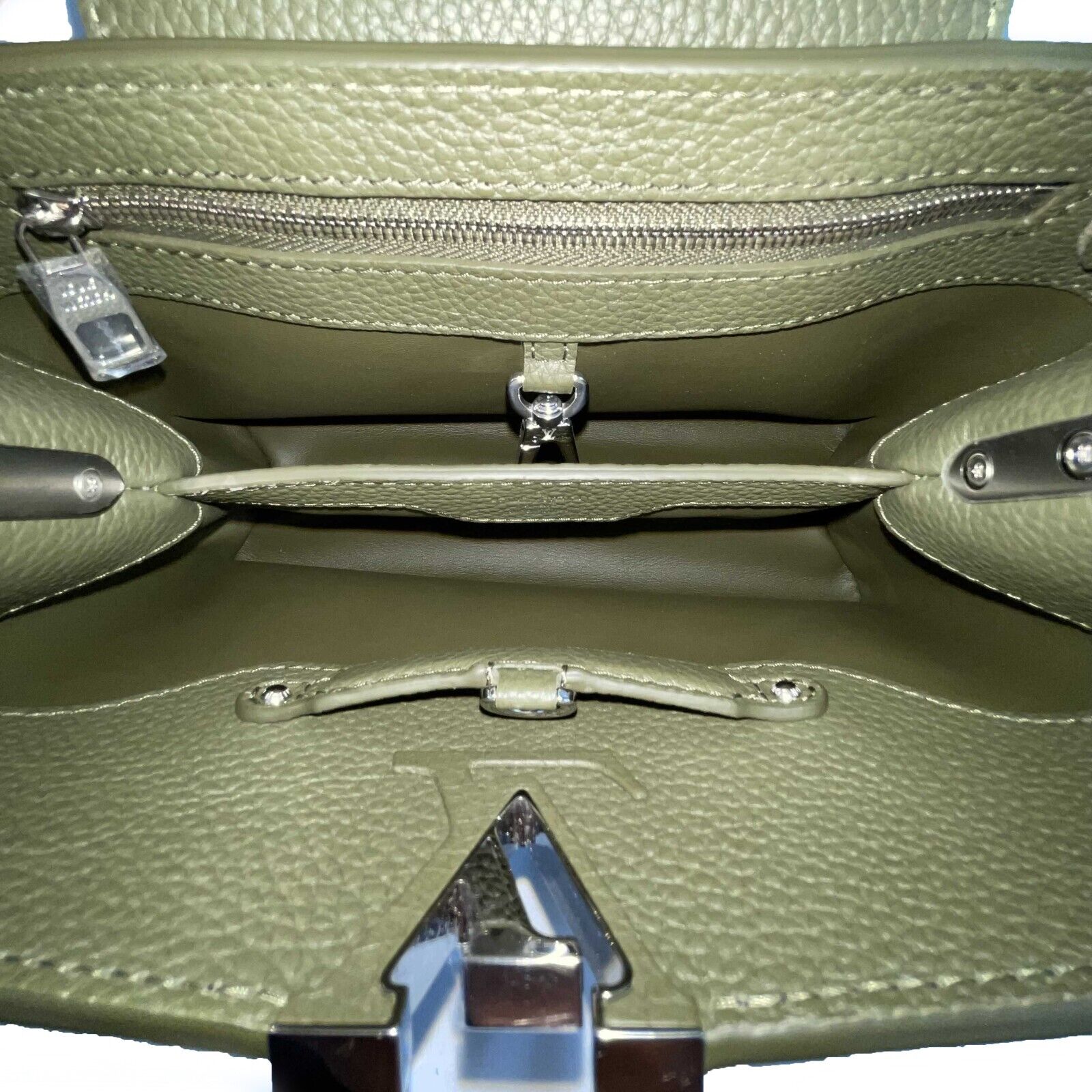 Louis Vuitton Capucines BB Handbag in Khaki Green - Luxury Top Handle Crossbody Bag for Women | Perfect for Work, Travel & Evening Events