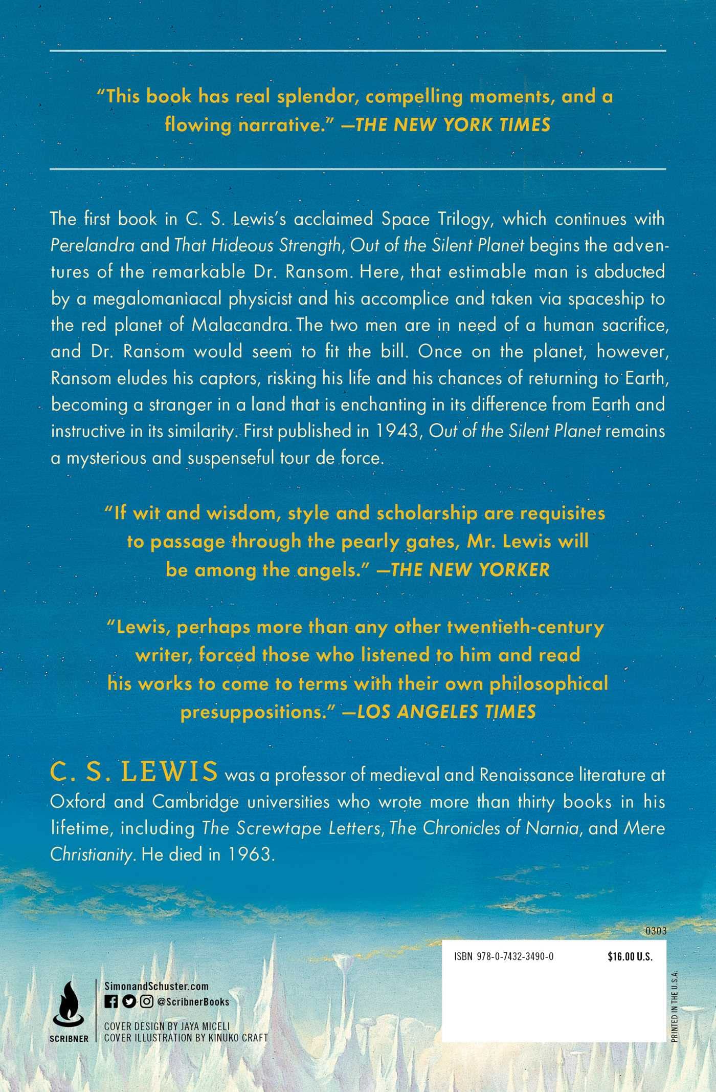 Out of the Silent Planet: Book 1 of The Space Trilogy by C.S. Lewis - Classic Sci-Fi Fantasy Novel for Space Adventure Lovers & Book Club Discussions