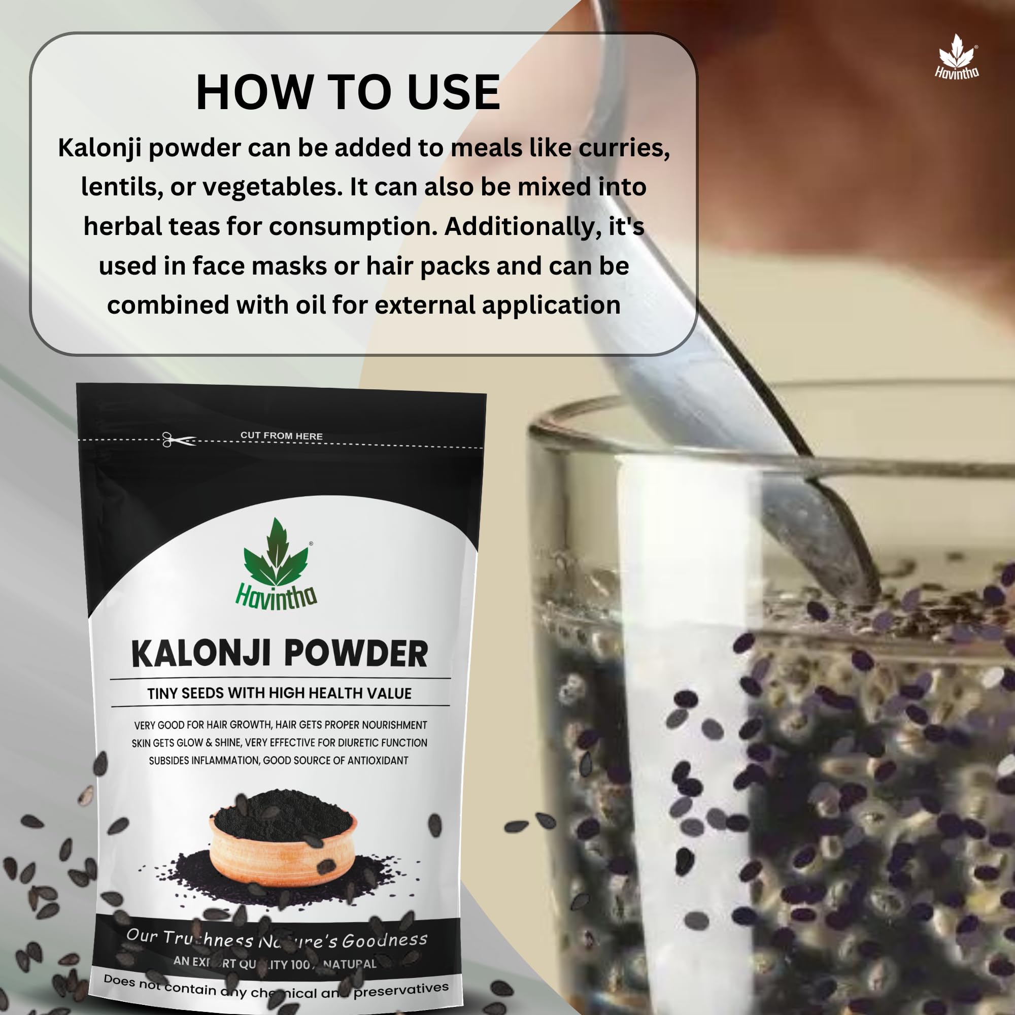 Organic Black Seed Oil Powder (Kalonji) for Skin & Hair Care - 227g | Natural Remedy for Acne, Eczema & Hair Growth | Perfect for DIY Beauty & Wellness Recipes
