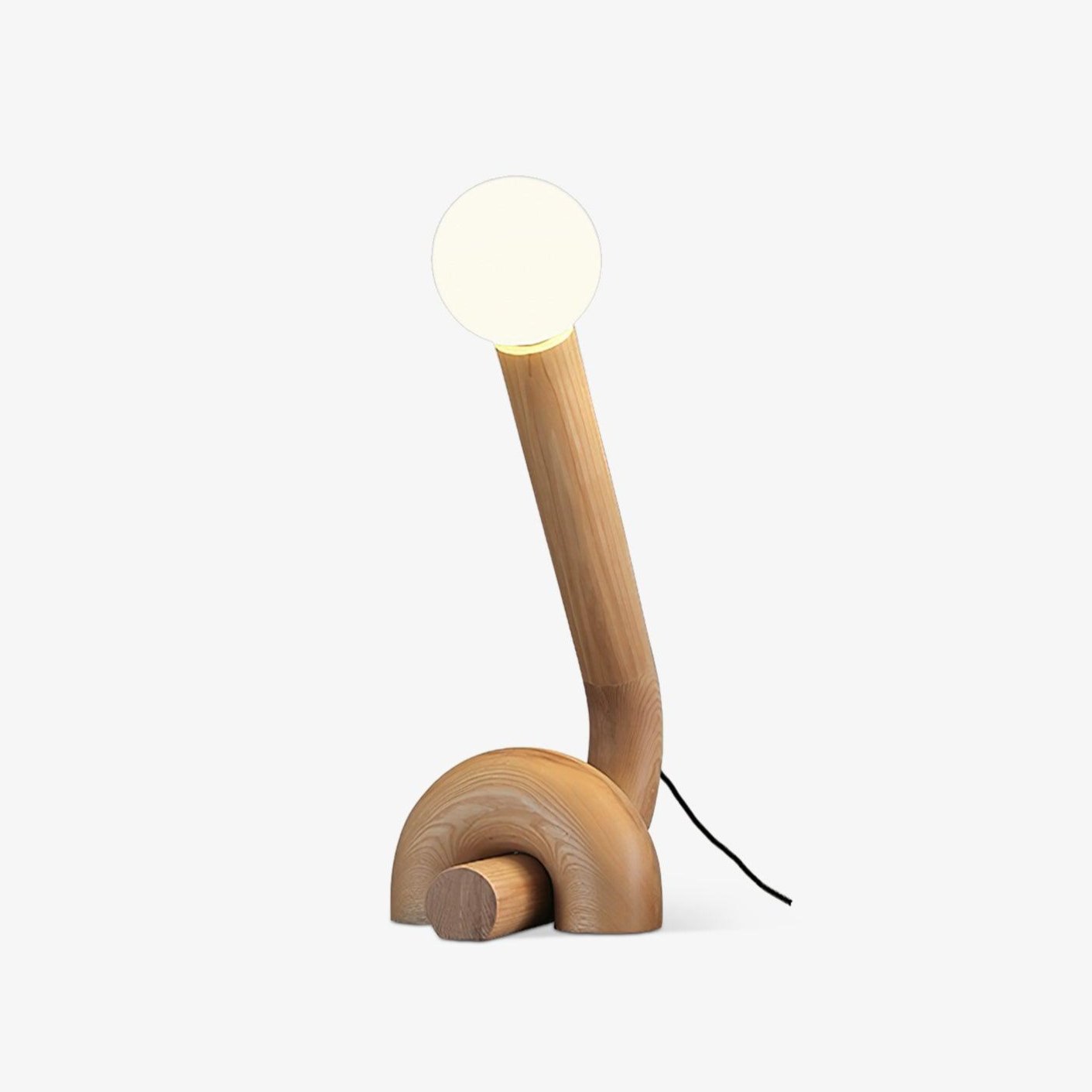 Elegant Curled Table Lamp - Modern Home & Office Lighting for Bedroom, Living Room, and Study - Warm White LED Desk Lamp with Adjustable Brightness