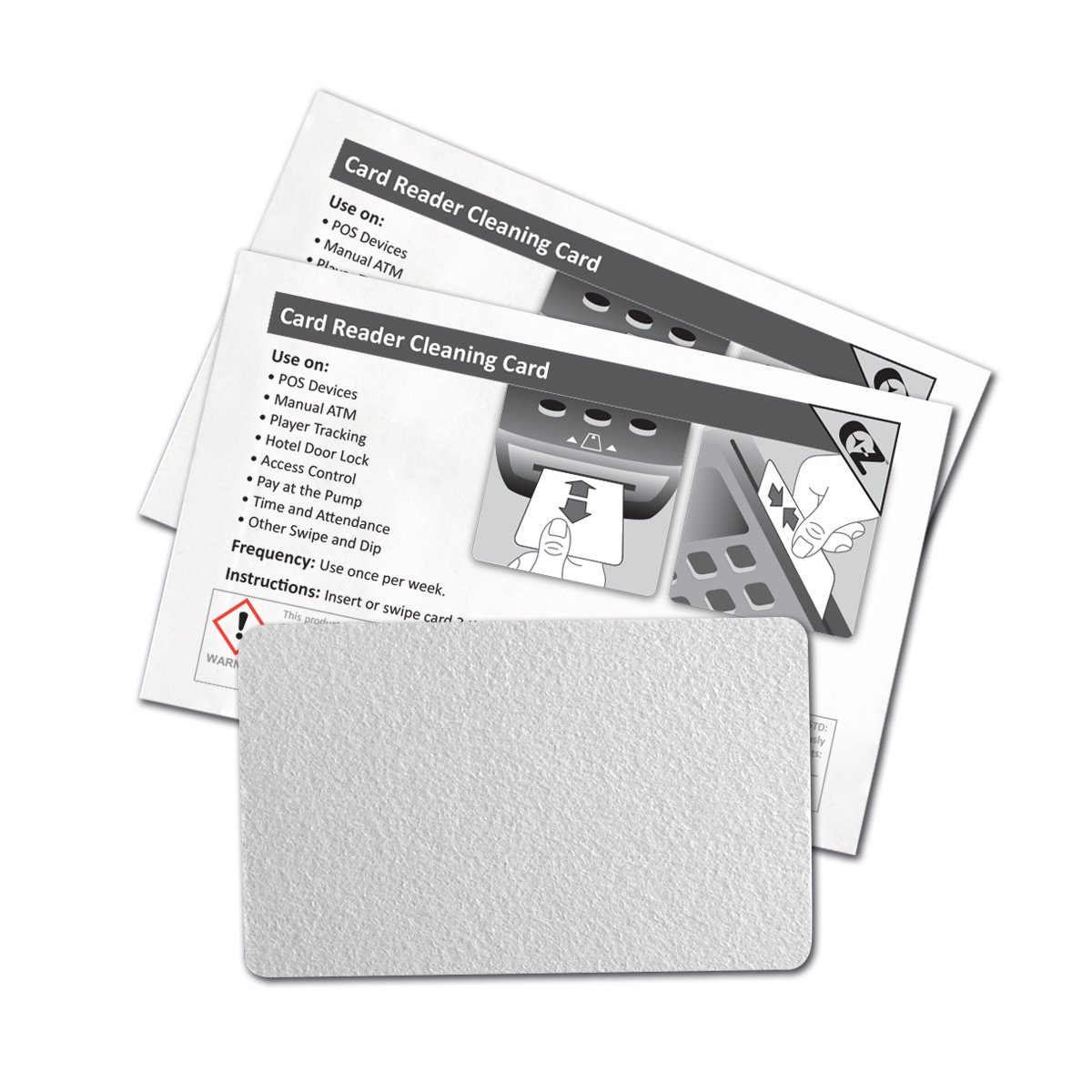 WaffleTechnology 2K2-H80B50 Magnetic Card Reader Cleaning Cards - 300 Pack | Remove Dust & Debris for ATM, Credit Card & ID Card Readers | Office & Retail Maintenance Essential