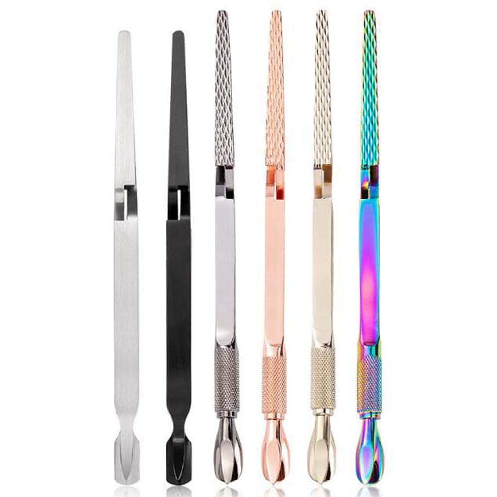 LOSA C-Curve Nail Art Pincher - Professional Cuticle Pusher & Pinching Tool for Manicures - Multicolor Beauty Accessories for Salon, Home Nail Care & DIY Nail Art